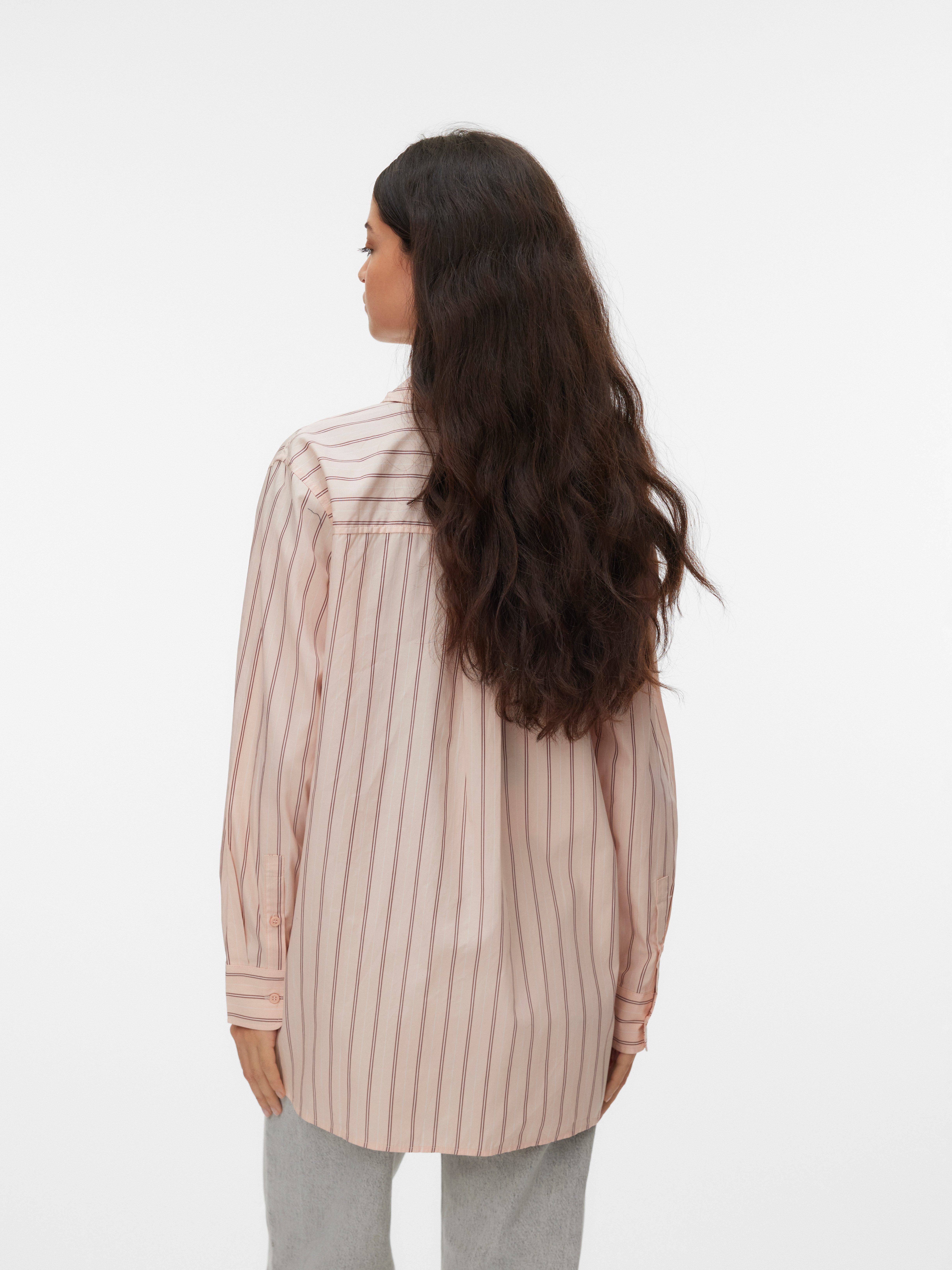 Vero Moda Hemdbluse VMELINA LS SHIRT WVN NOOS Baumwolle günstig online kaufen