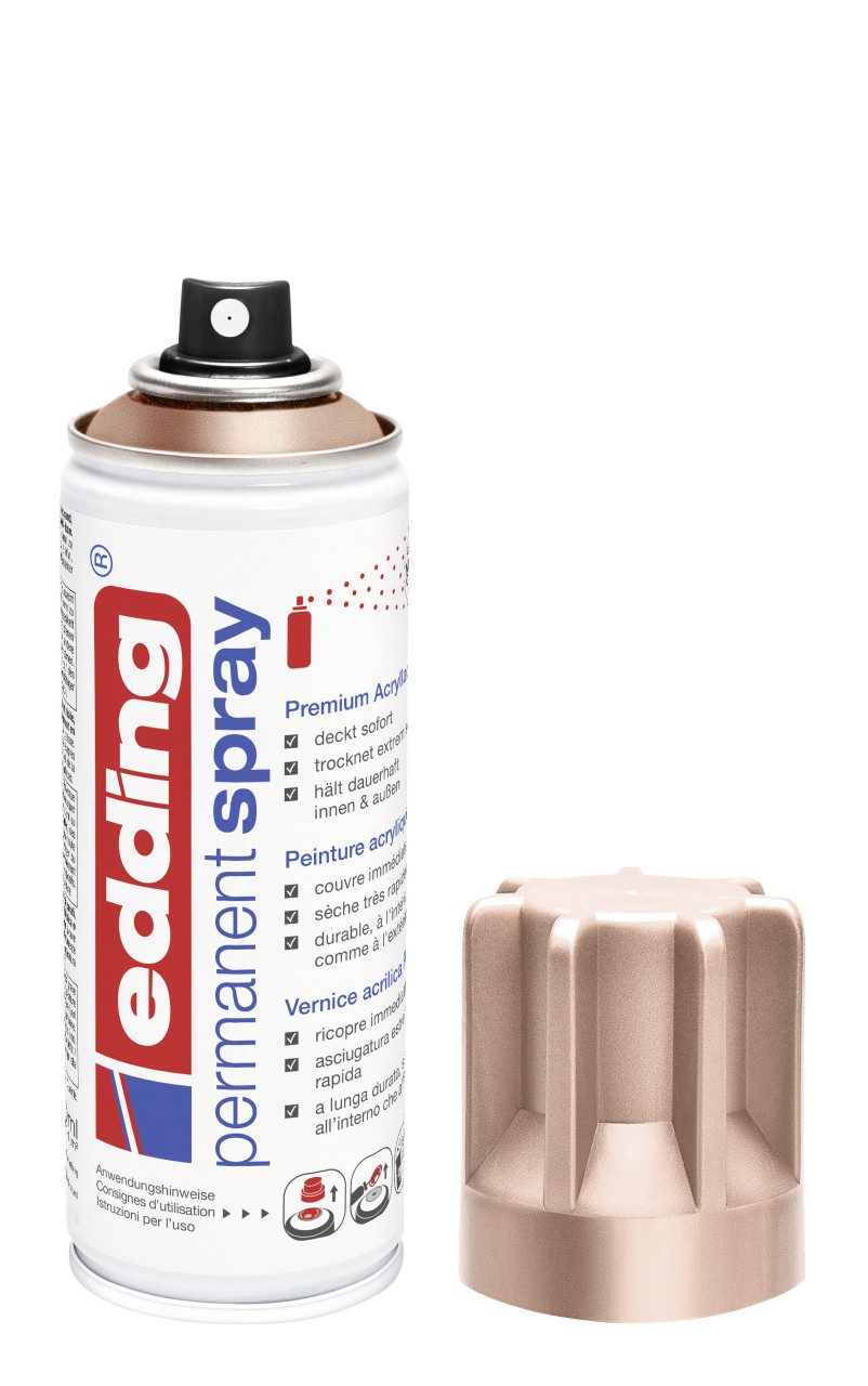 edding Sprühlack Edding 5200 Permanentspray 200 ml rose gold – Bild 2 von 2
