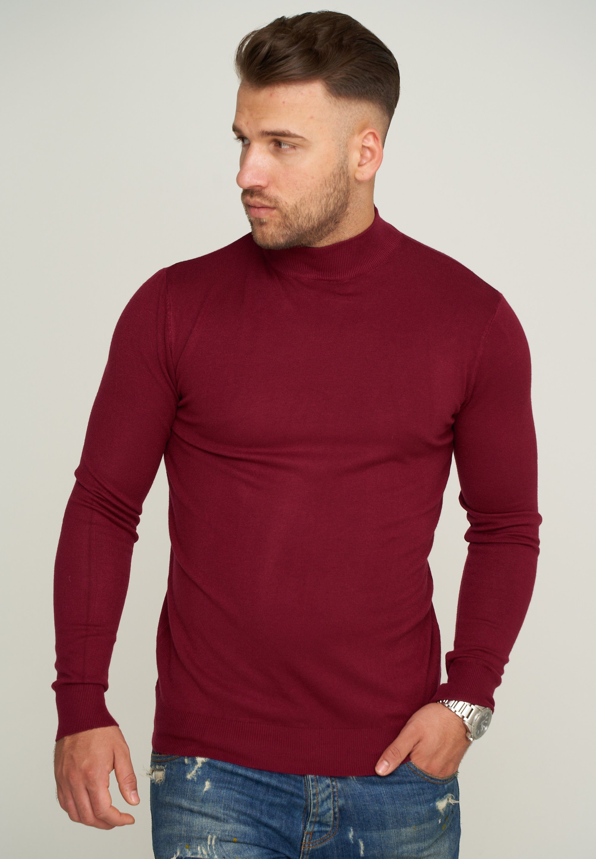 behype Strickpullover MKBONI mit kurzem Stehkragen günstig online kaufen
