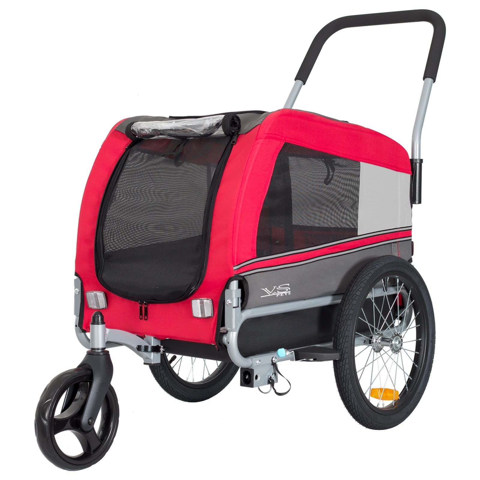 TIGGO Fahrradhundeanhänger Tiggo VS Pets Medium Hundeanhänger & Buggy 2in1 Fahrradanhänger