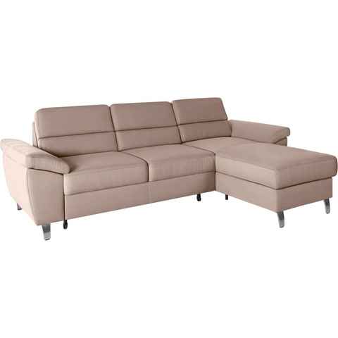 sit&more Ecksofa Sorano L-Form, wahlweise mit Bettfunktion und Bettkasten