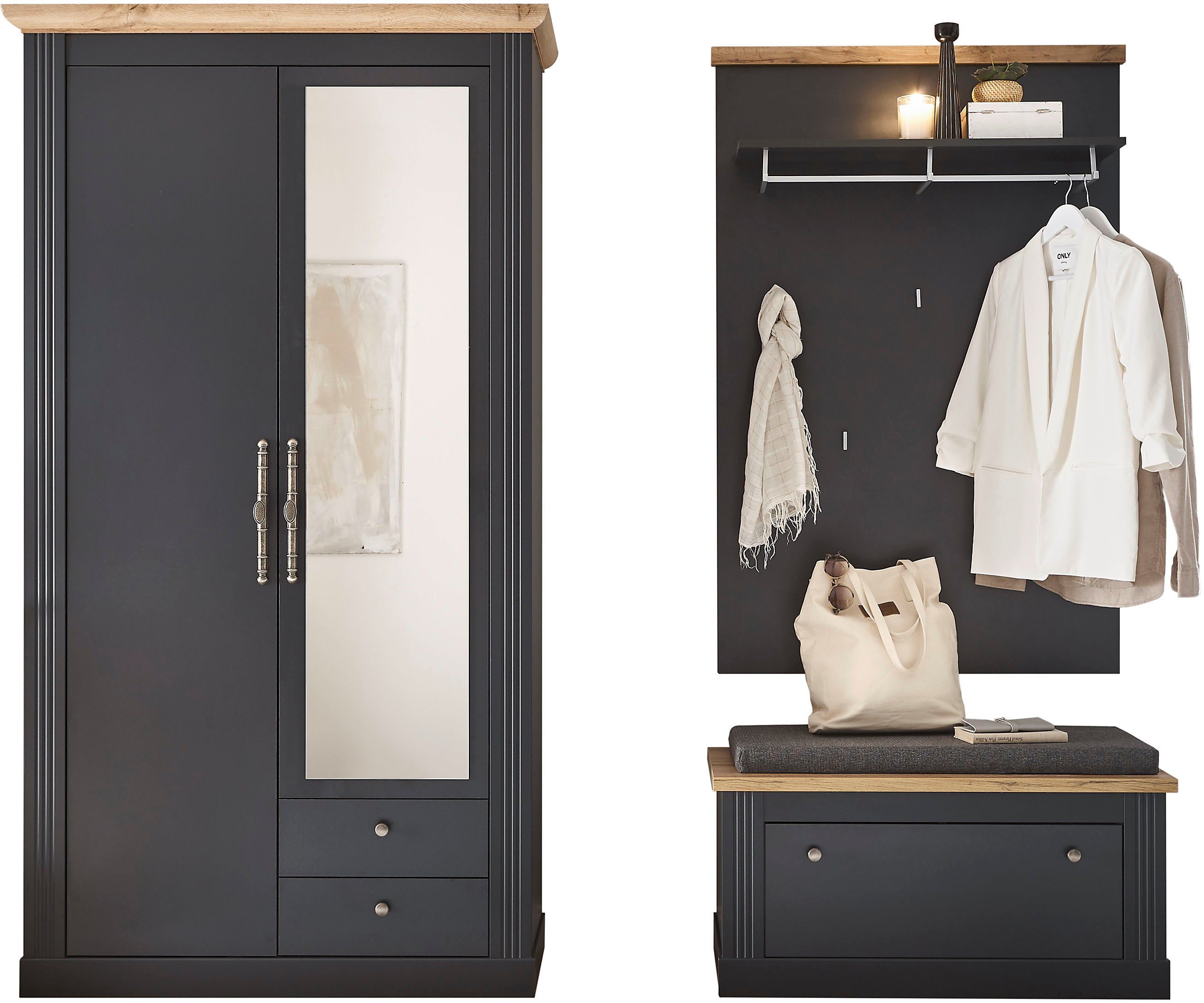 Home affaire Garderoben-Set "WESTMINSTER TOPSELLER", (3 St., Schuhbank, Pan günstig online kaufen