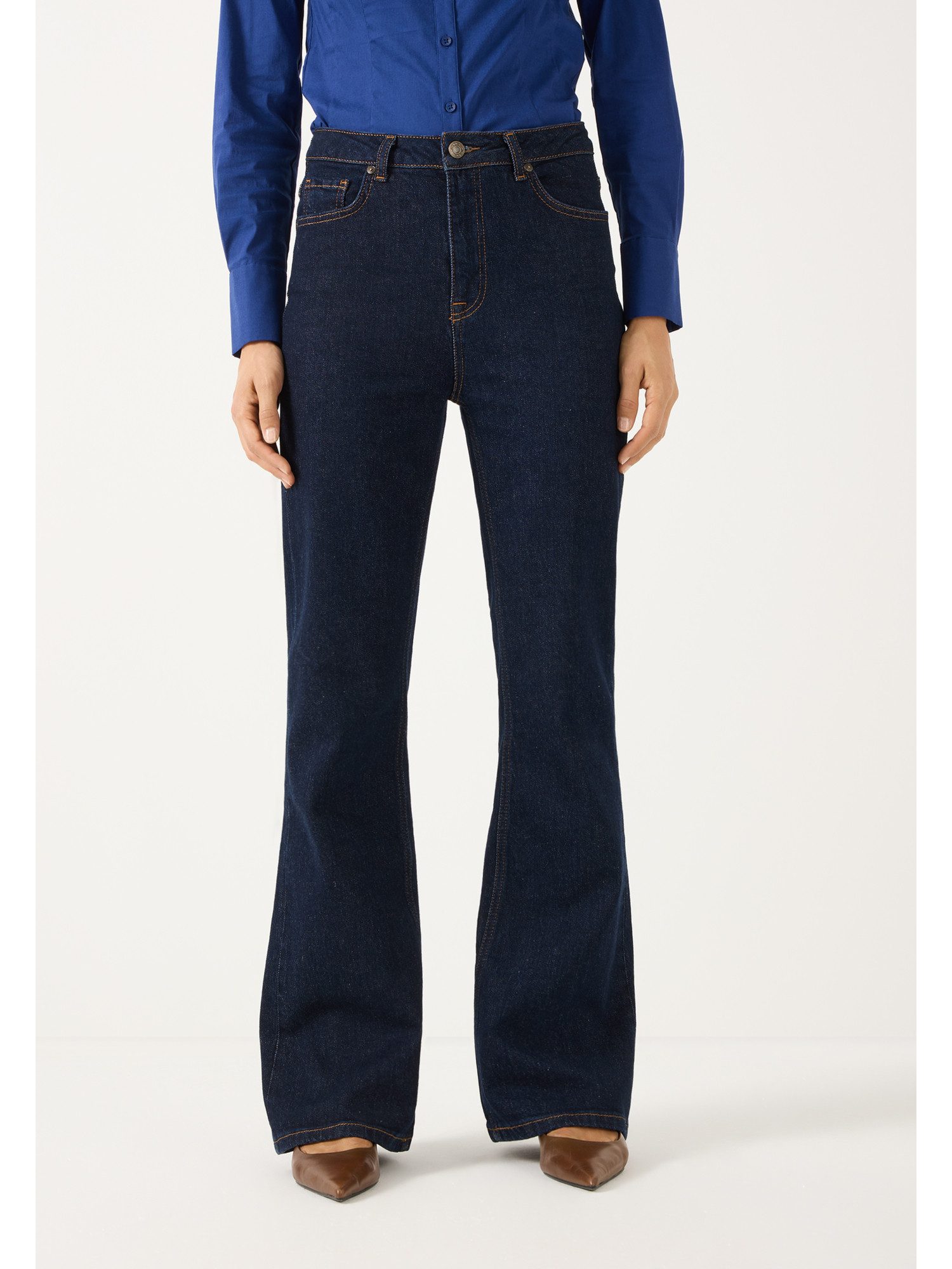 MORE&MORE Regular-fit-Jeans leicht ausgestellte Bootcut-Jeans