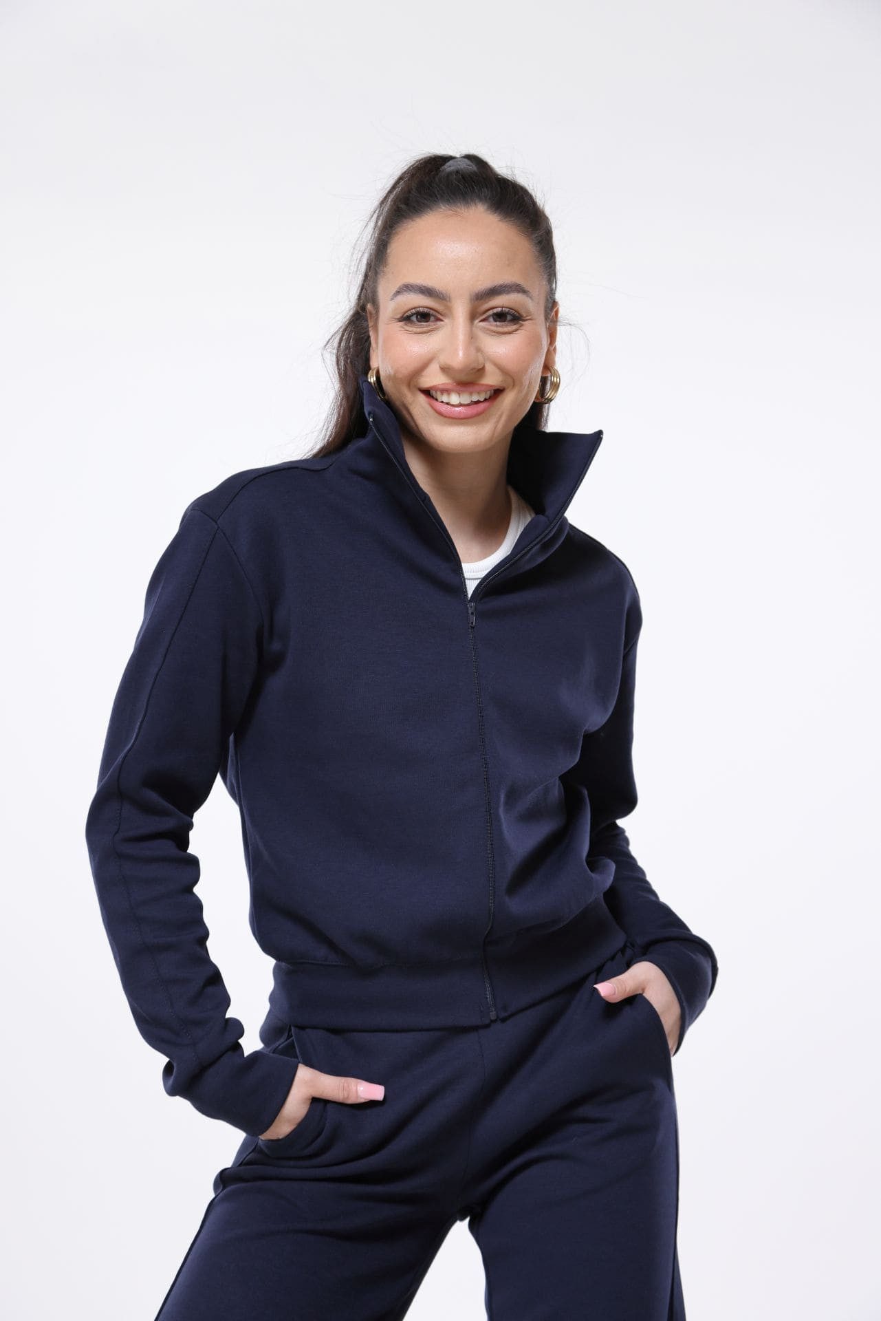 Lara Laurén Sweatjacke Laralauren AKAY Damen Sweatjacke, figurbetont, Baumwollmix
