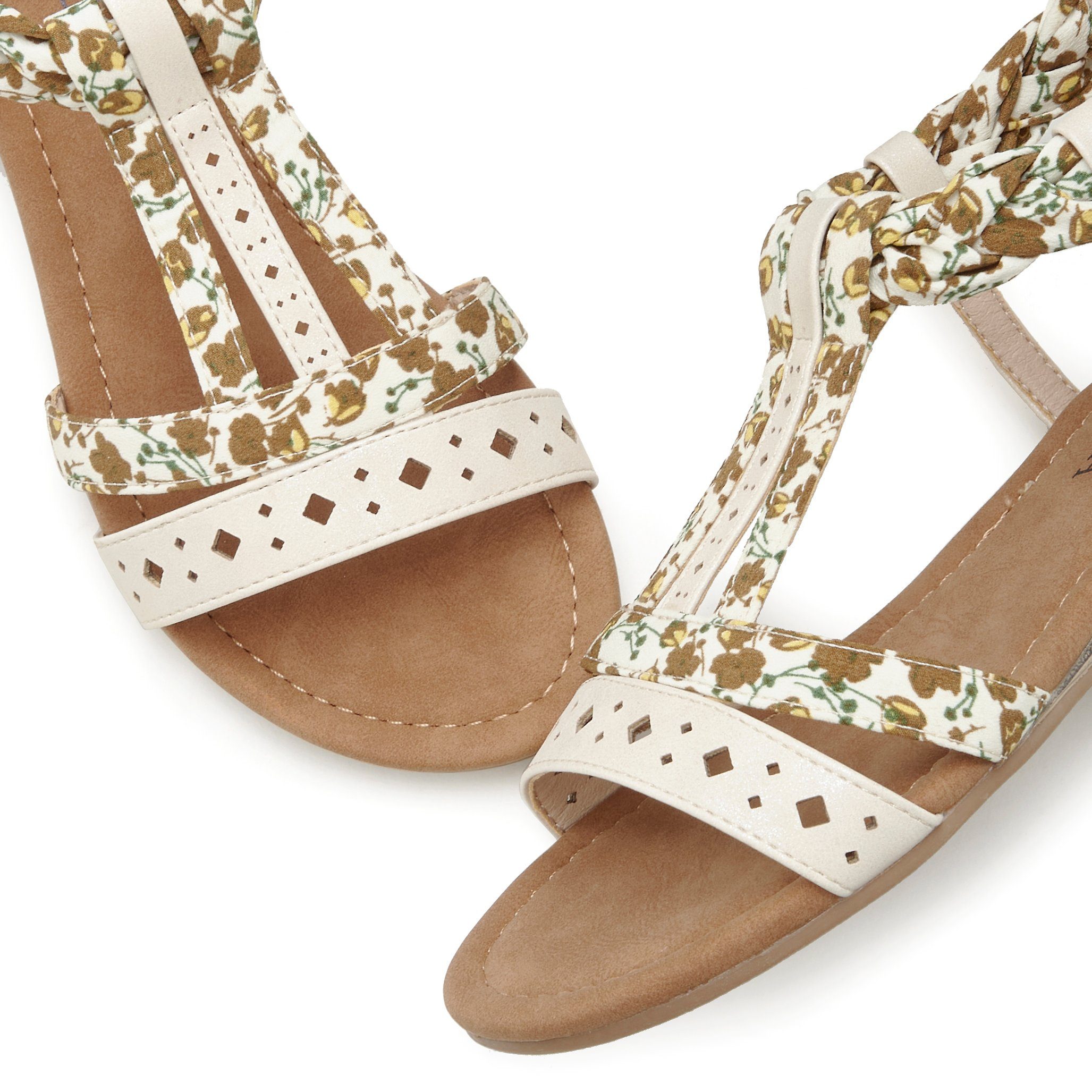 LASCANA Sommerschuh Sandale Sandalette, Sommerschuh mit Riemchen im Festival-Look VEGAN