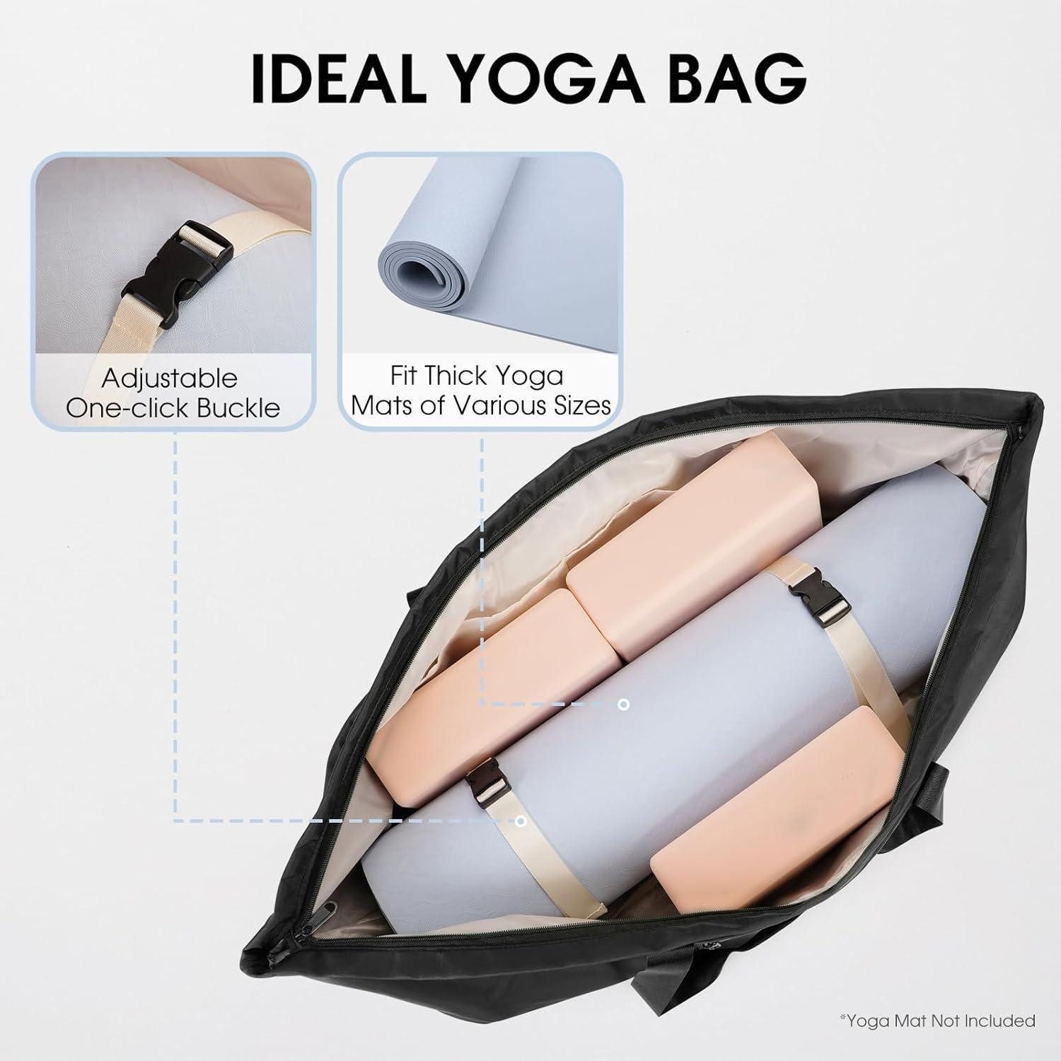 LuxusKollektion Yogatasche Yogatasche Damen Große Sporttasche mit Schuhfach & Nassfach Schwarz