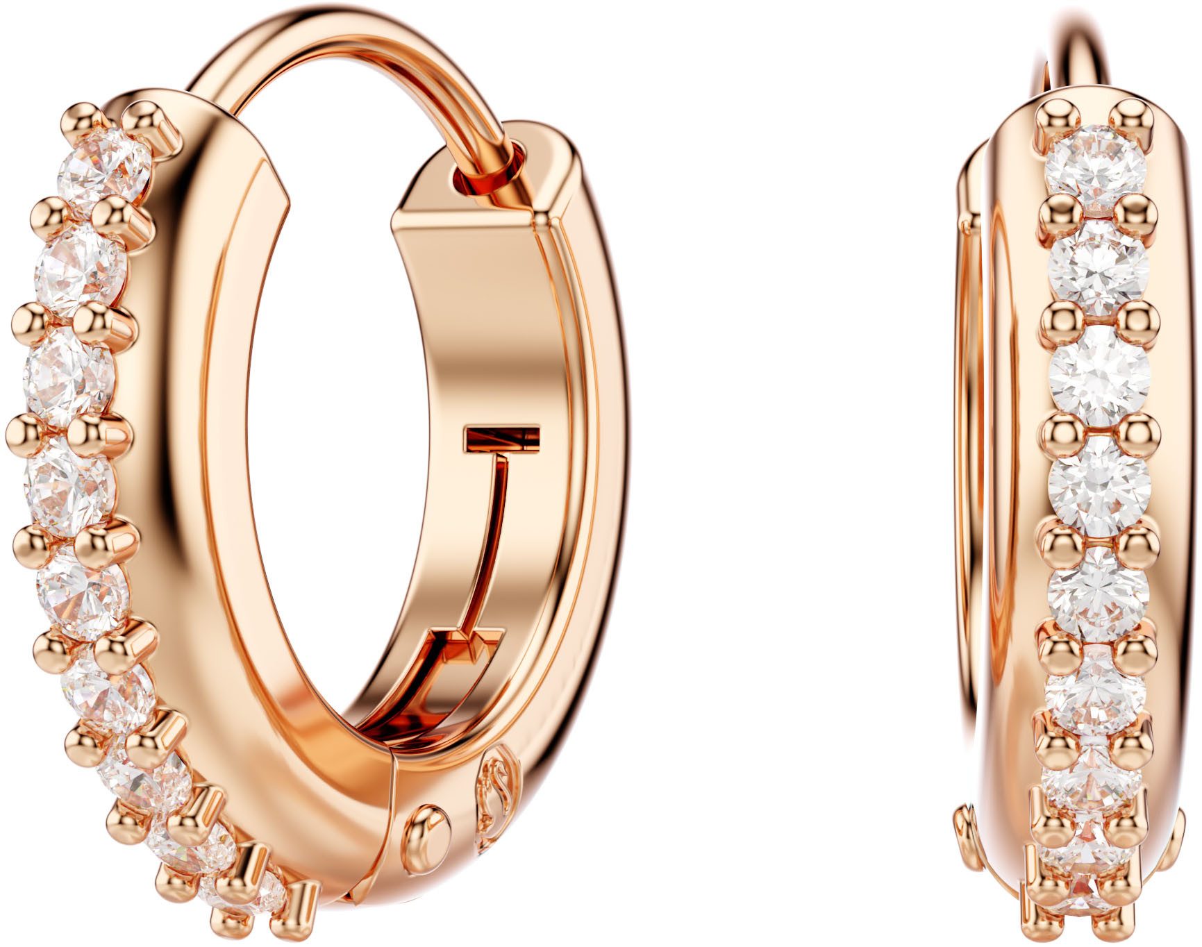 Swarovski Paar Creolen Schmuck Geschenk Matrix Ohrringe, mit Swarovski® Zirkonia (synth)
