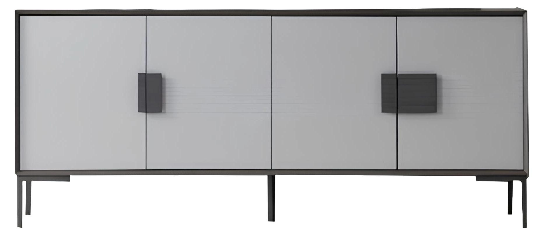 Sideboard Luxuriöser Küchen-Sideboard in Hellgrau Edle Holz-Kommode