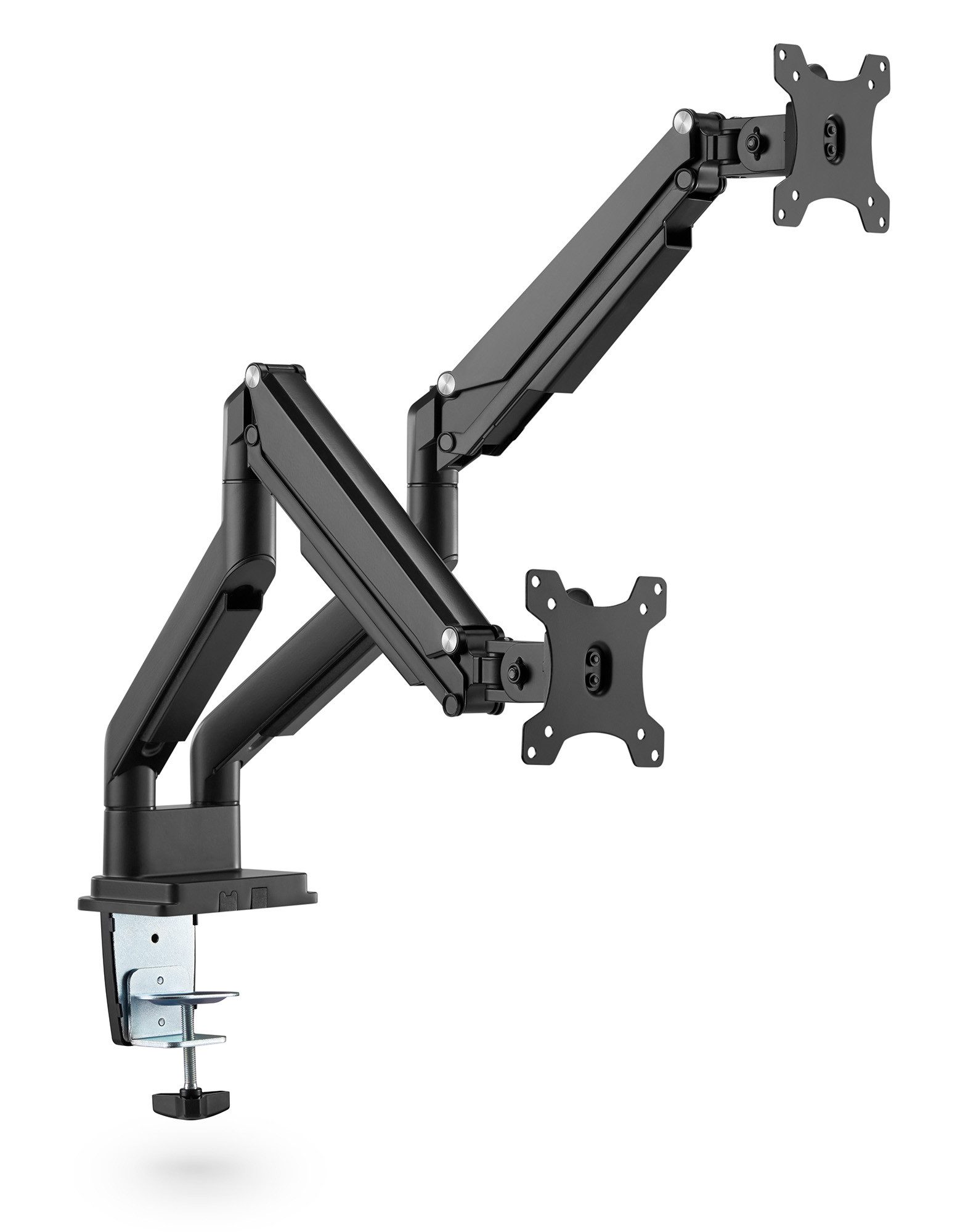 Ergolutions Monitor-Halterung Dual Gasdruck Monitorarm, (5 Jahre Garantie / Gegendruck einstellbar / Kabelkanal)