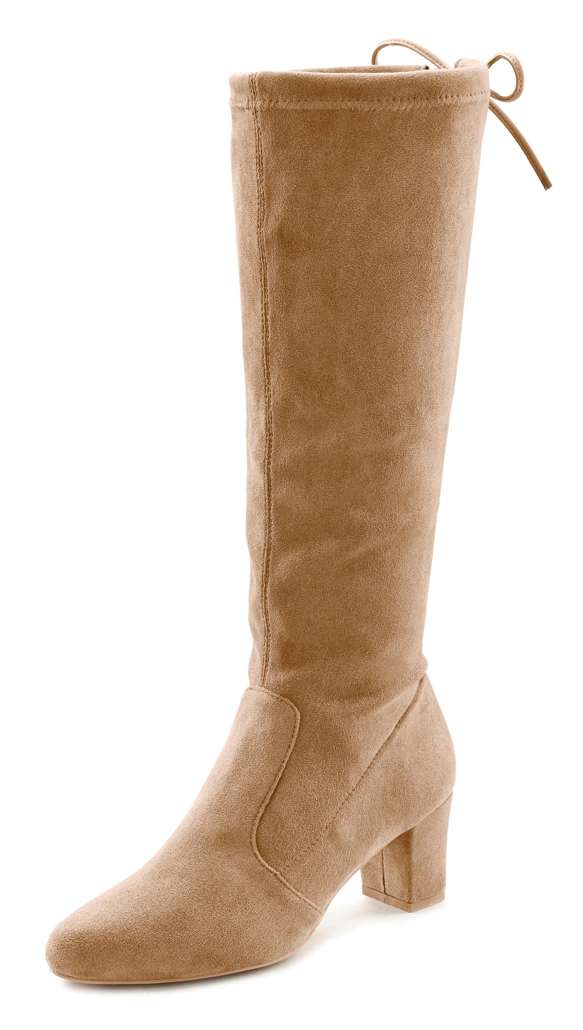 LASCANA Schlupfstiefel Schlupfboots, Slouchy Boots, Slip-On, Stretch & Bloc günstig online kaufen