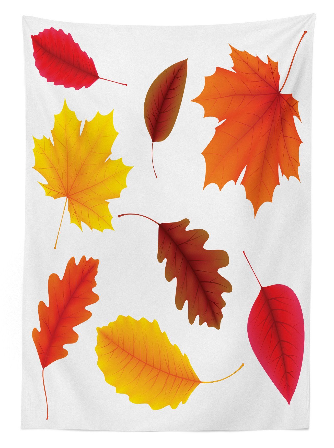 den Klare Außen Bereich Abakuhaus Herbst-Laub Farben, Waschbar Für Flora Blätter geeignet Farbfest Tischdecke