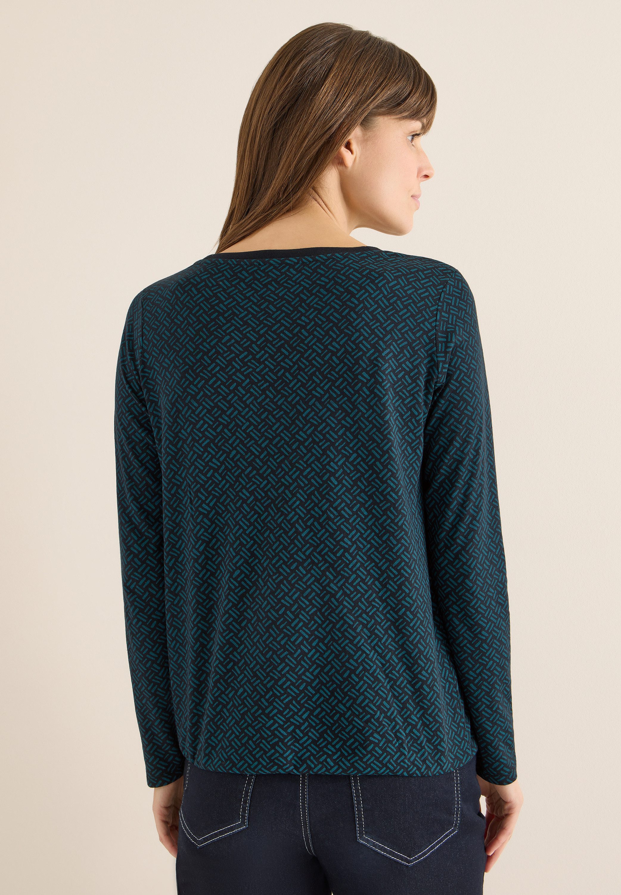 CECIL Langarmshirt mit grafischem Muster günstig online kaufen