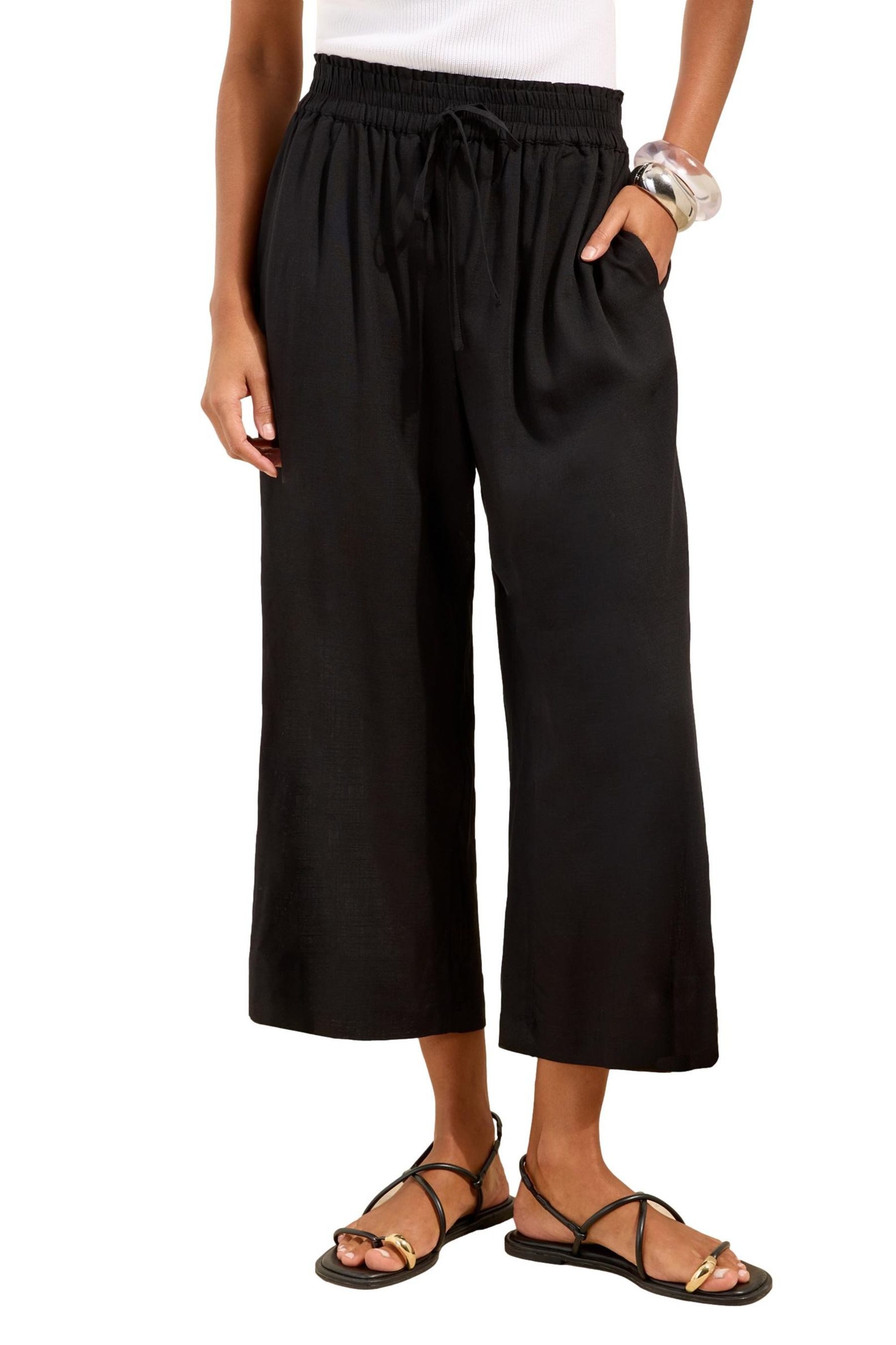Friends Like These Stoffhose Friends Like These verkürzte Leinenhose, Regular (1-tlg)