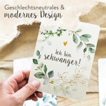 bigdaygraphix Tagebuch Meilensteinkarten Greenery - Schwangerschaft, insgesamt 80 Motive