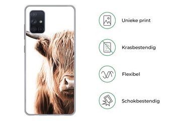 MuchoWow Handyhülle Schottischer Highlander - Kuh - Tiere, Handyhülle Samsung Galaxy A51, Smartphone-Bumper, Print, Handy