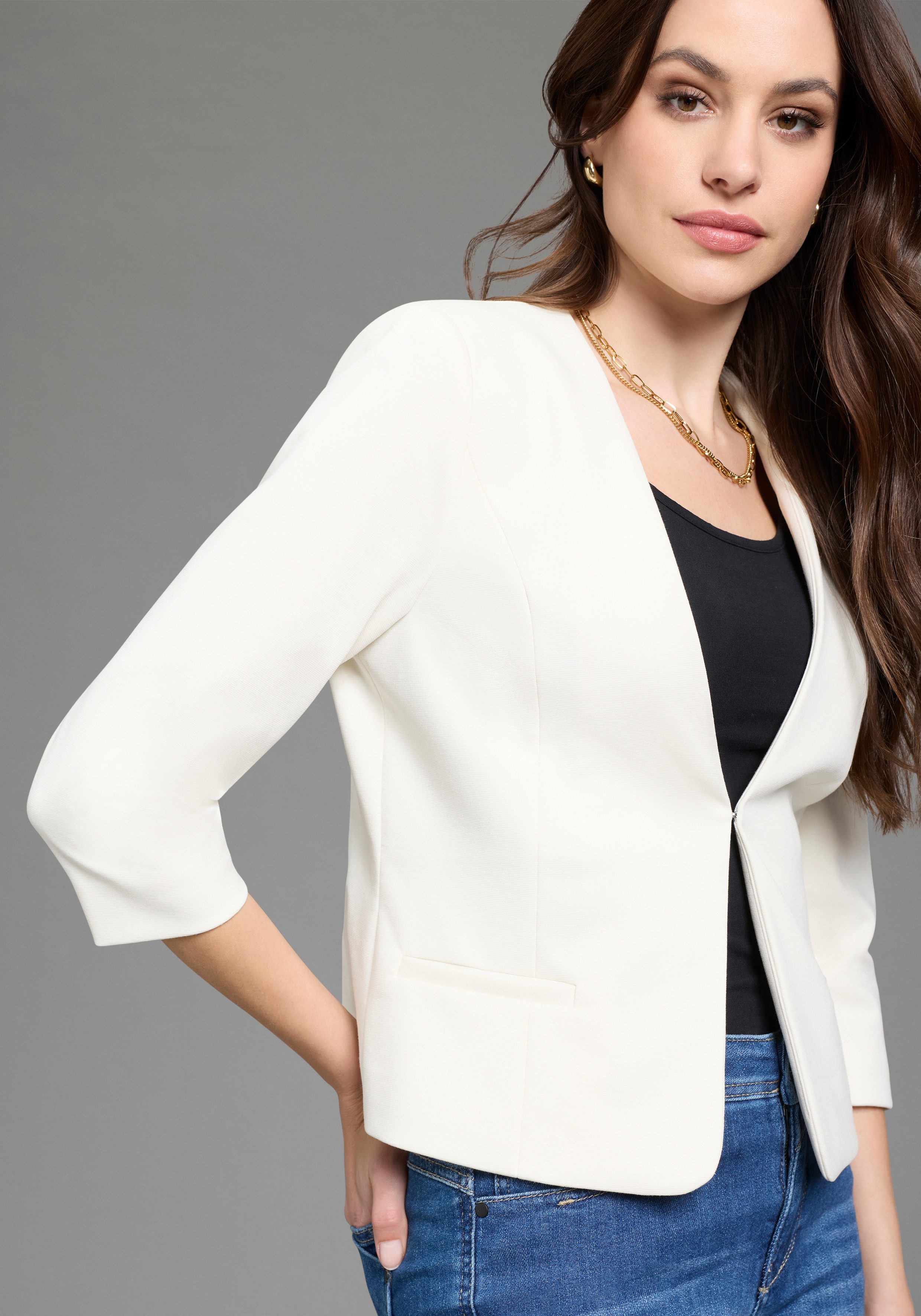 Laura Scott Kurzblazer mit Hakenverschluss