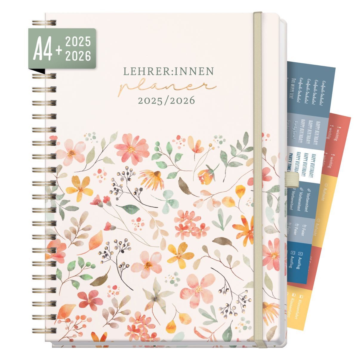 Häfft Lehrerkalender Lehrer-Planer Deluxe 2025/2026 A4+, Ringbindung