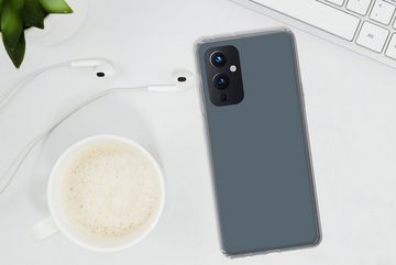 MuchoWow Handyhülle Farben - Blau - Innen, Phone Case, Handyhülle OnePlus 9, Silikon, Schutzhülle