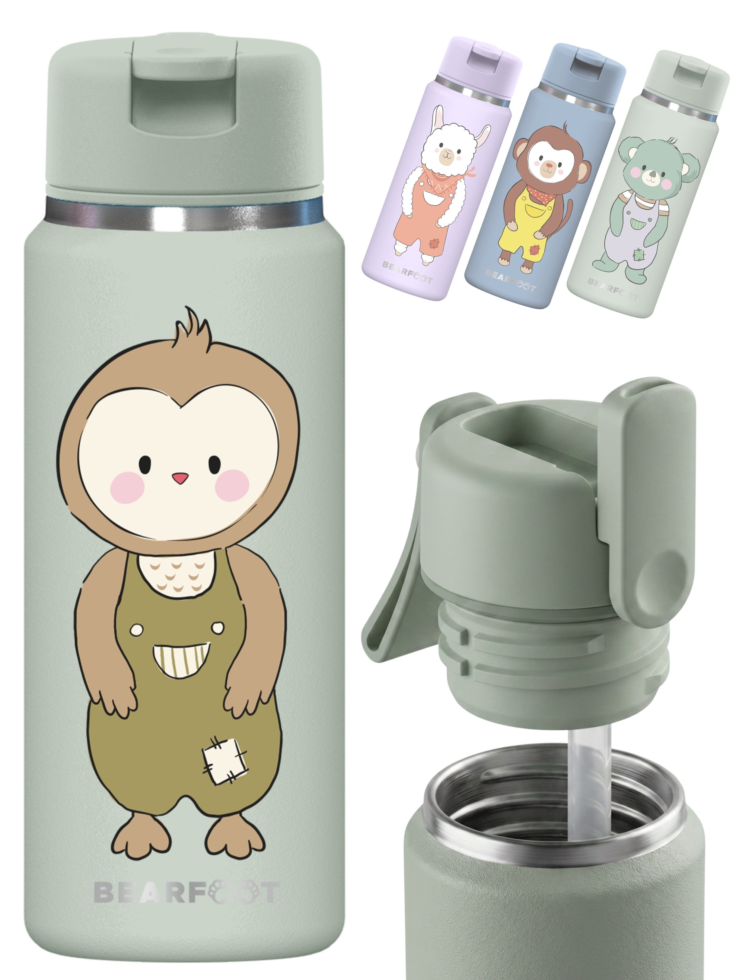 BEARFOOT Trinkflasche TINY Thermo Kinder Trinkflasche Edelstahl