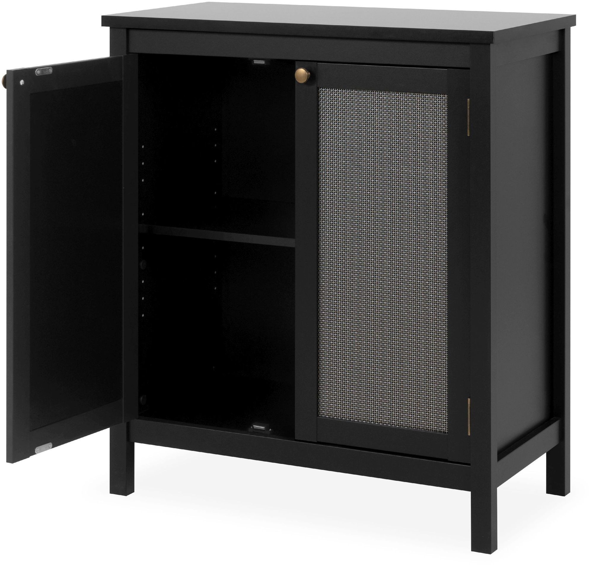 Finori Kommode, Modern Rahmentüren mit 3D-Geflecht 55 x 110 x 30 cm