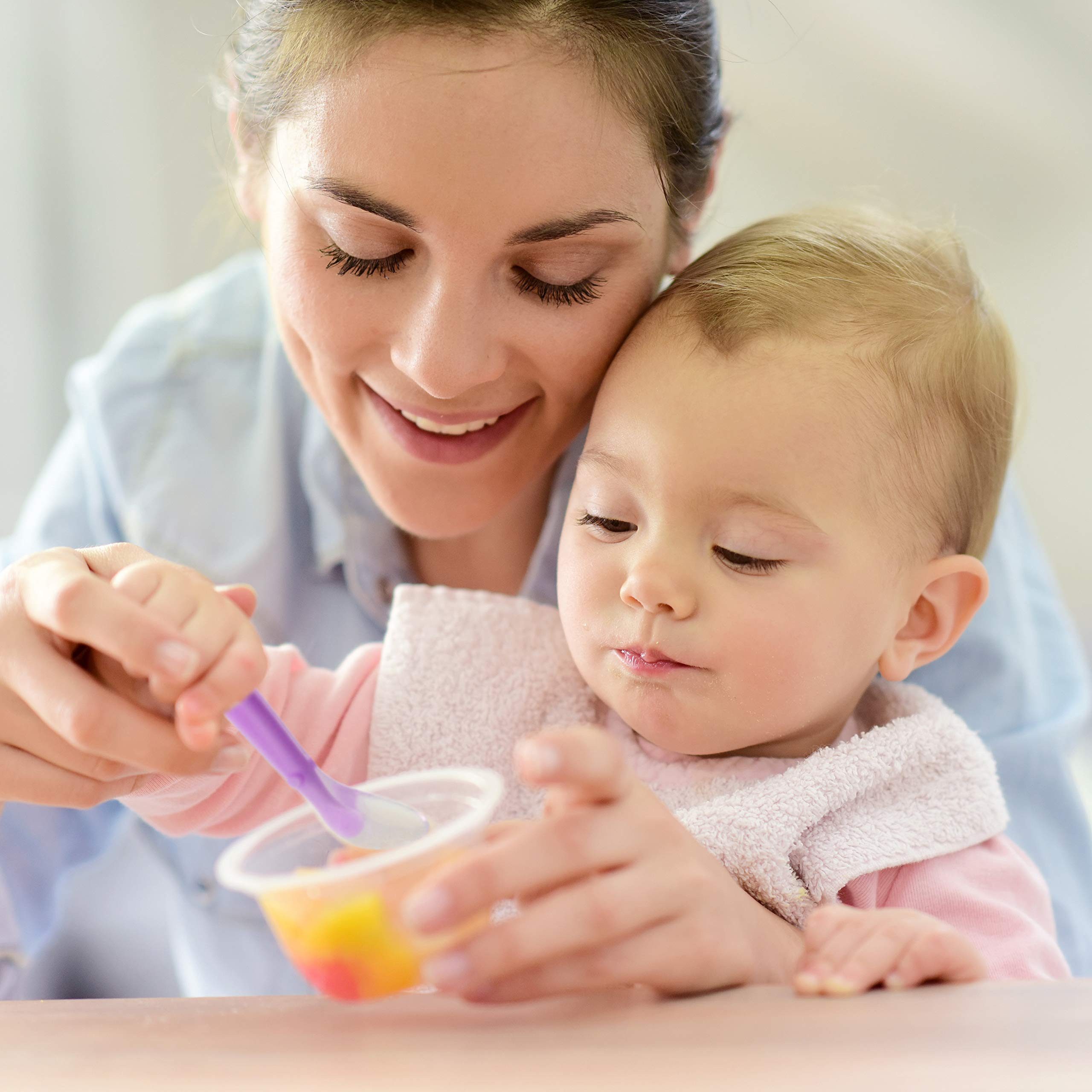 BabyHerz Kinderlöffel Baby Löffel Set 5 Stück, Perfekt für Kleinkinder zum Essen lernen, Bunt, weich, sicher – Idealer Löffelspaß für die ersten Brei-Momente – Bild 4 von 5