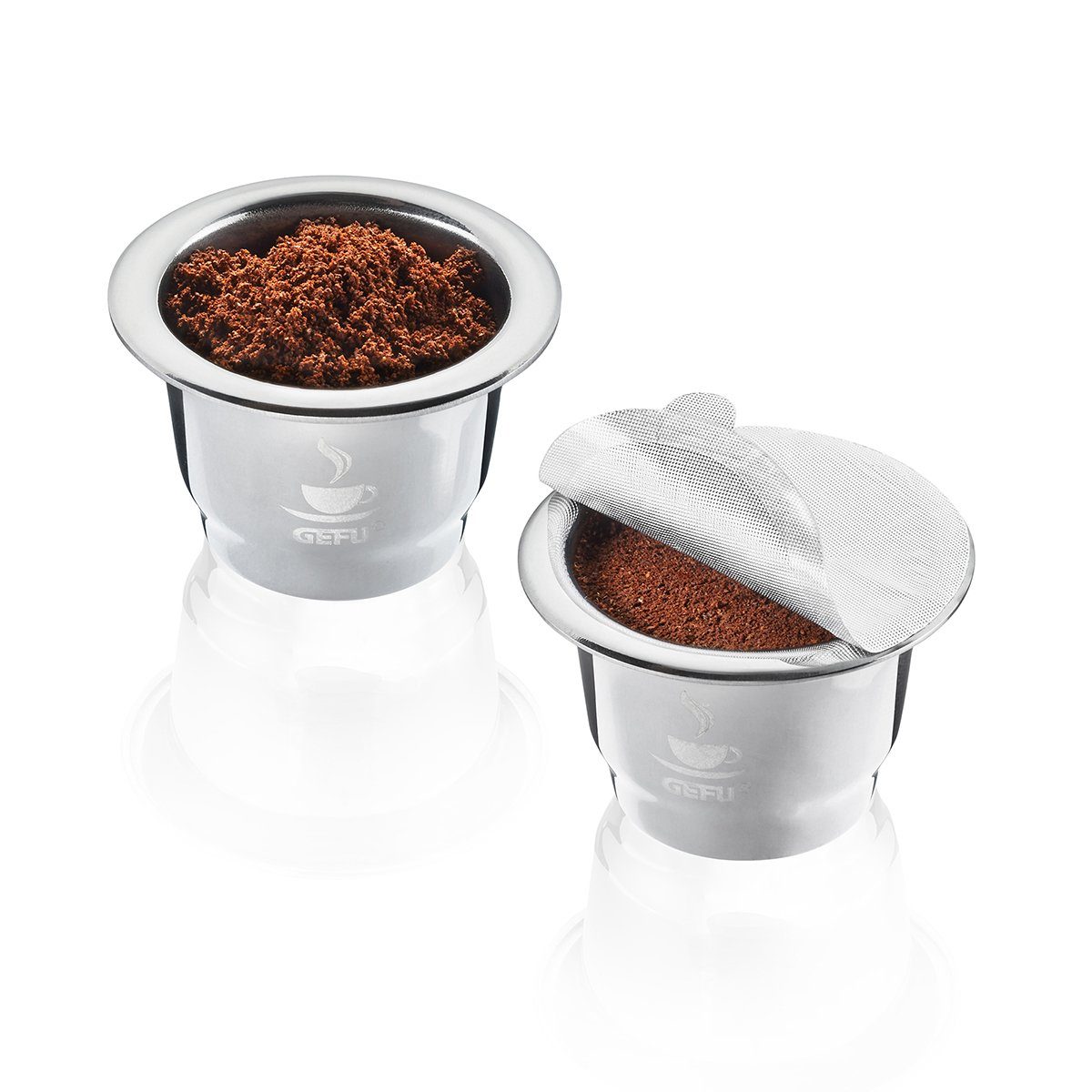 GEFU Wiederbefüllbare Espresso-Kapsel Kaffeekapseln CONSCIO, 2 Stück