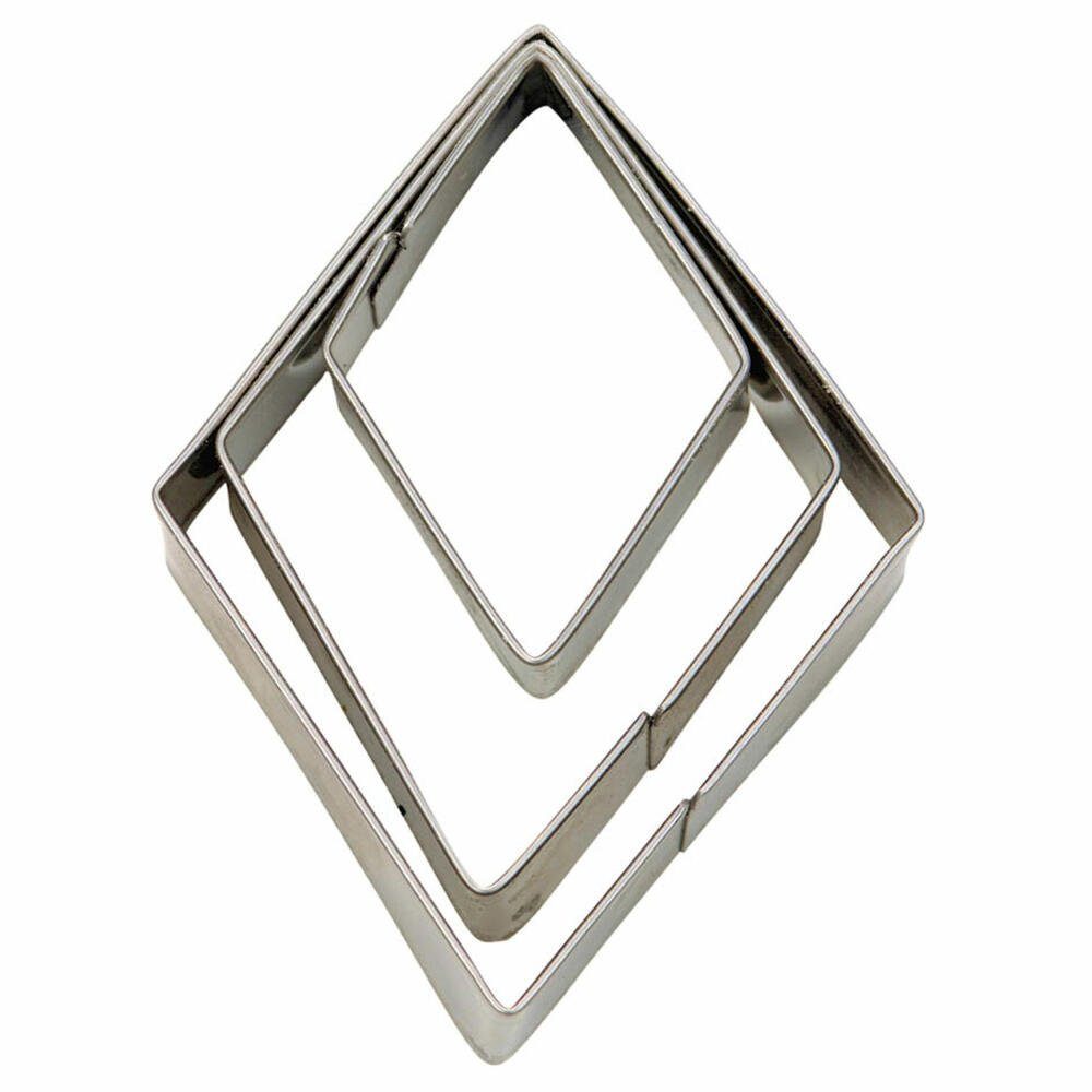 STÄDTER Ausstechform Rhombus Set Glatt 3-tlg., Edelstahl
