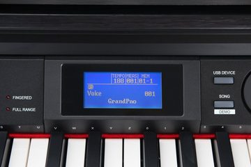 Classic Cantabile Digitalpiano DP-A 410 E-Piano Set - 88 Tasten mit Hammermechanik (Spar-Set, inkl. Klavierbank, Kopfhörer & Schule), 600 Voices, USB, Begleitautomatik, Aufnahmefunktion