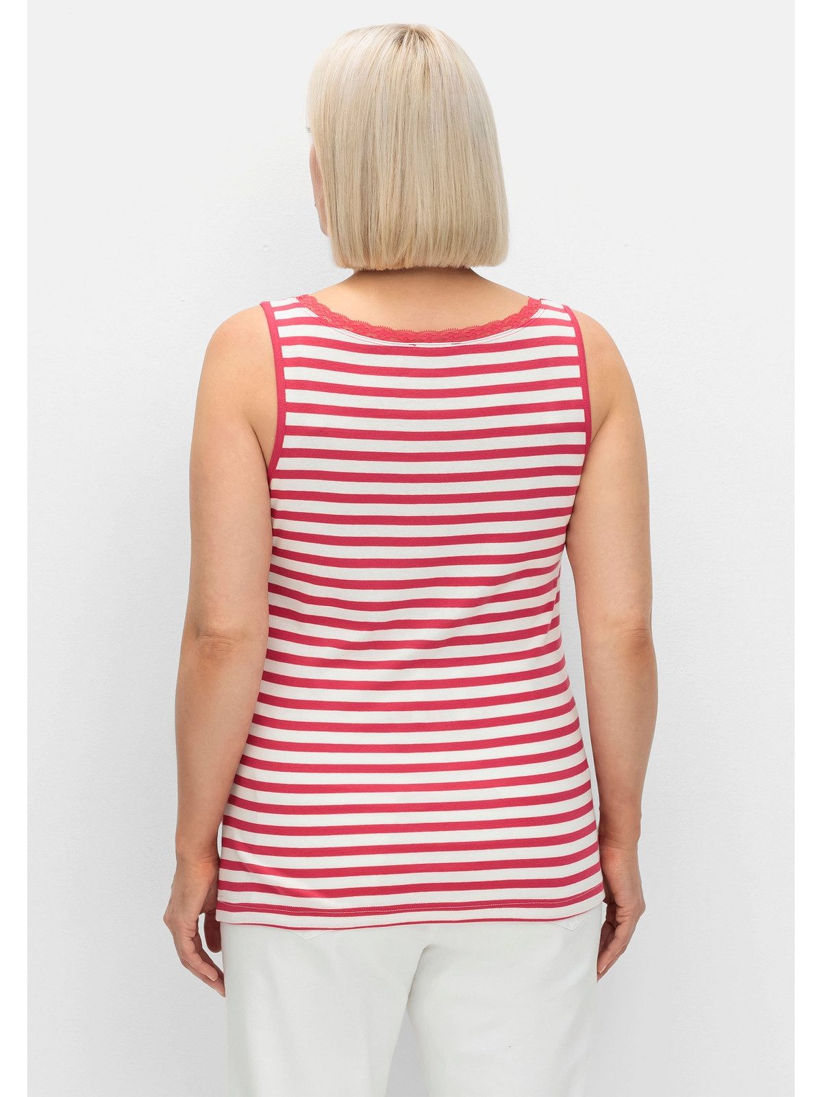 Sheego Tanktop Große Größen mit Spitze am Ausschnitt