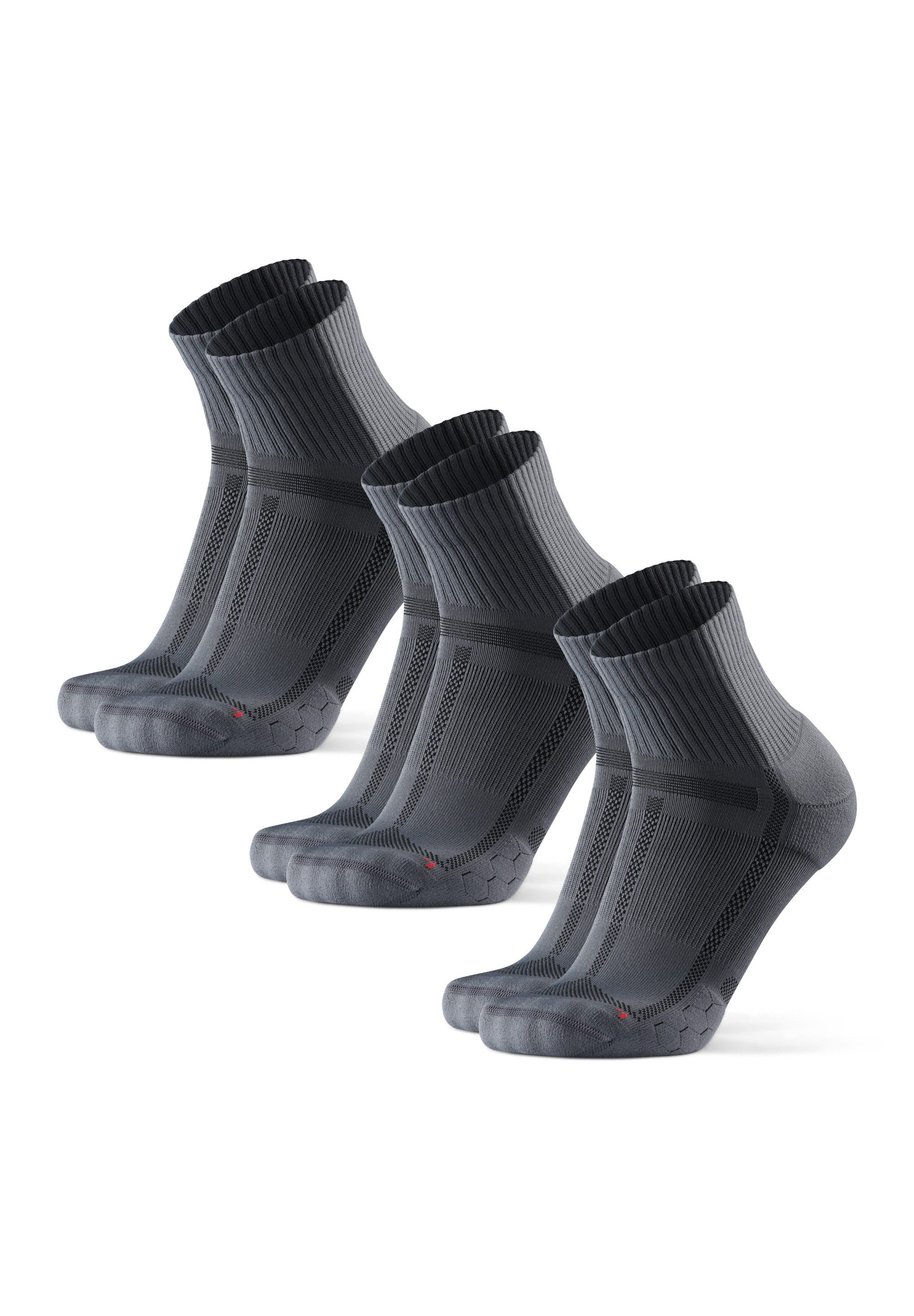 DANISH ENDURANCE Basicsocken Long Distance (3-Paar) rutschfeste Sportsocken, Ideal für Läufer, Anti-Blasen