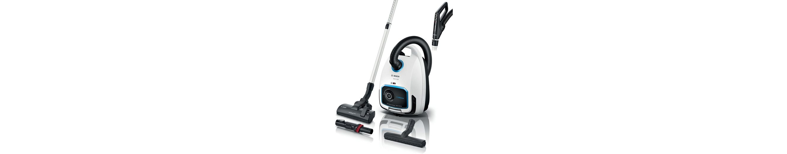 BOSCH Bodenstaubsauger ProSilence Serie 6, weiß, BGL6TSIL, 700 Watt