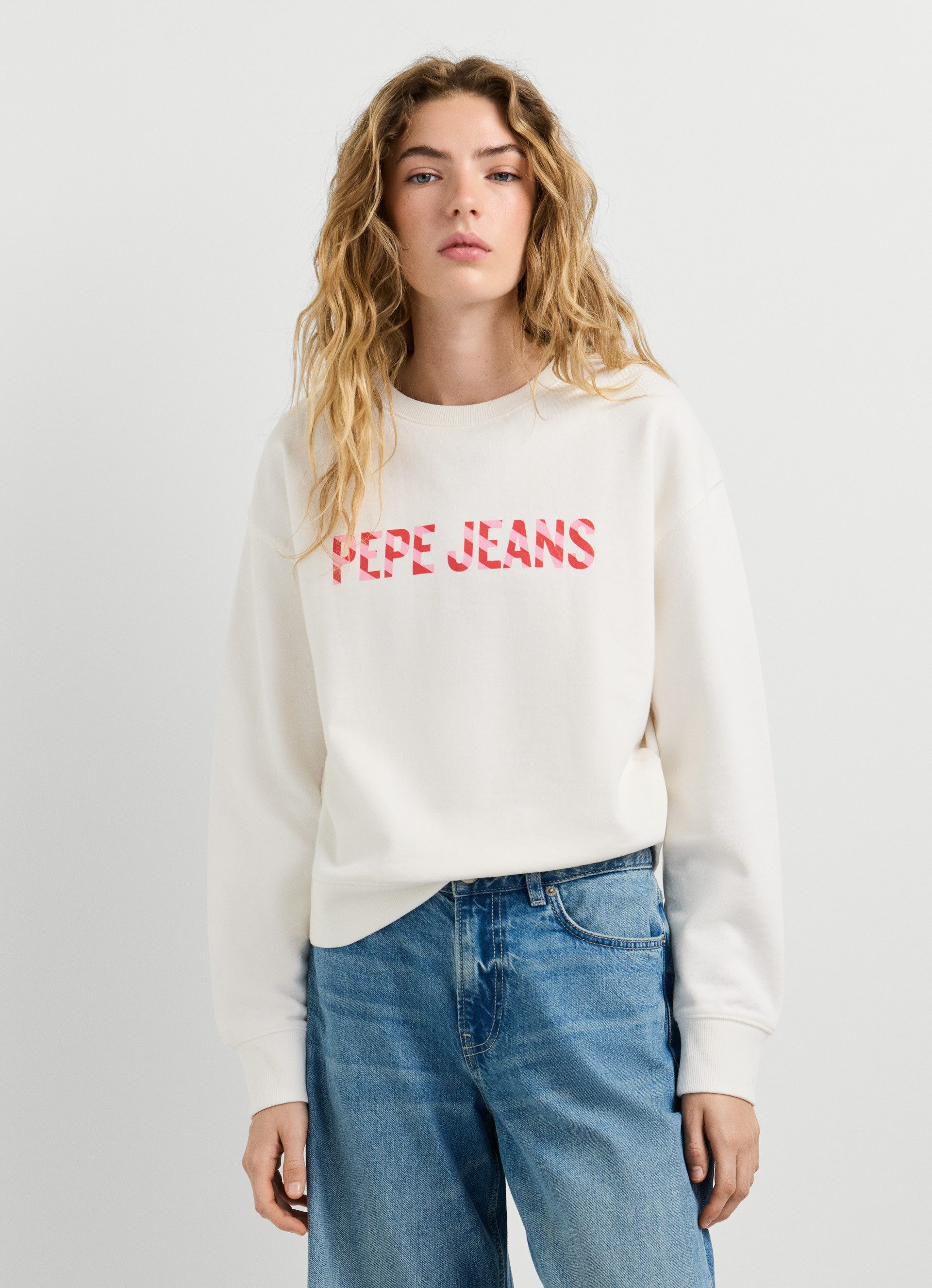Pepe Jeans Sweatshirt CELESTE Baumwoll-Mix, Rundhalsform