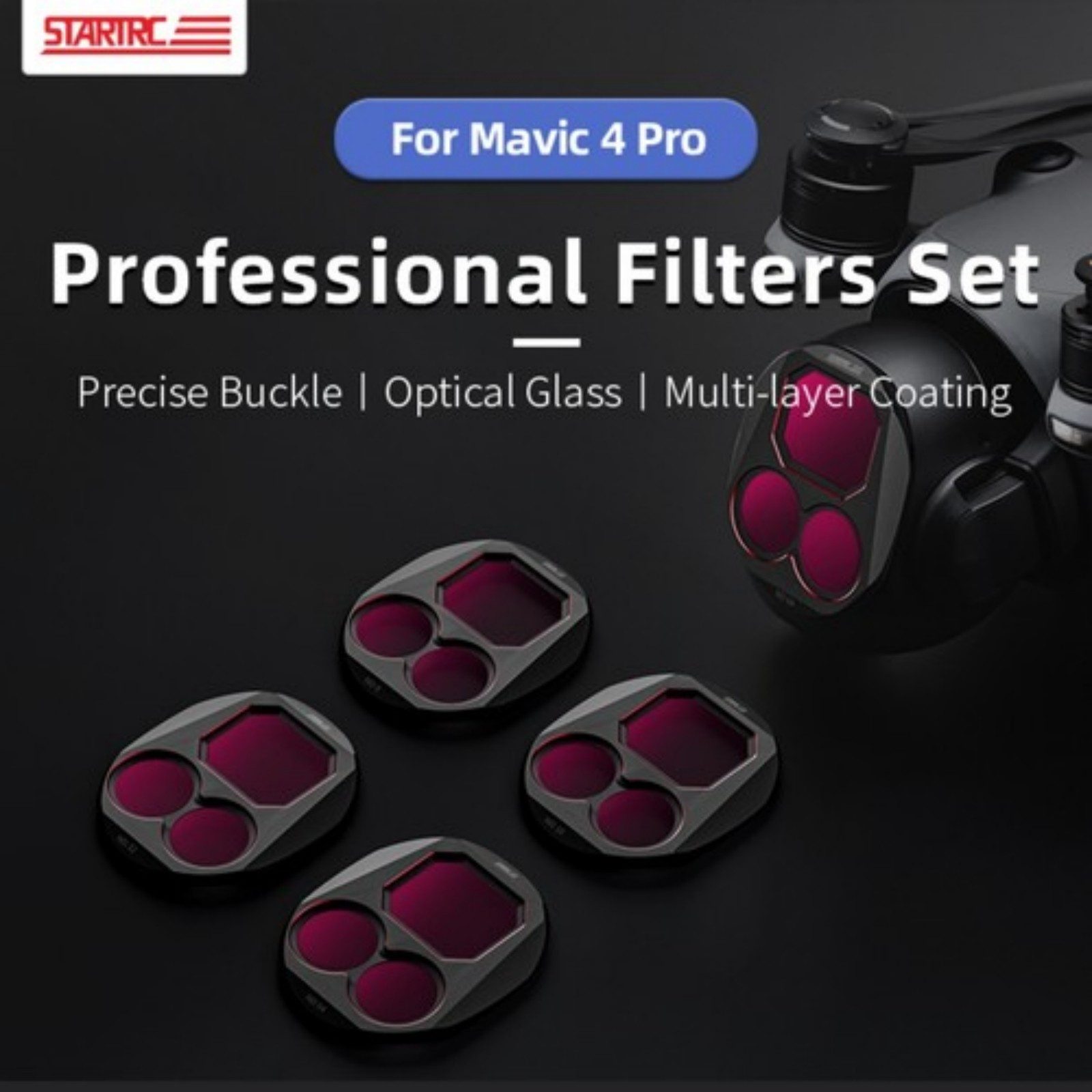 STARTRC Filter Set für DJI Mavic 4 Pro ND8 ND16 ND32 ND64 Wasserdicht Objektivzubehör