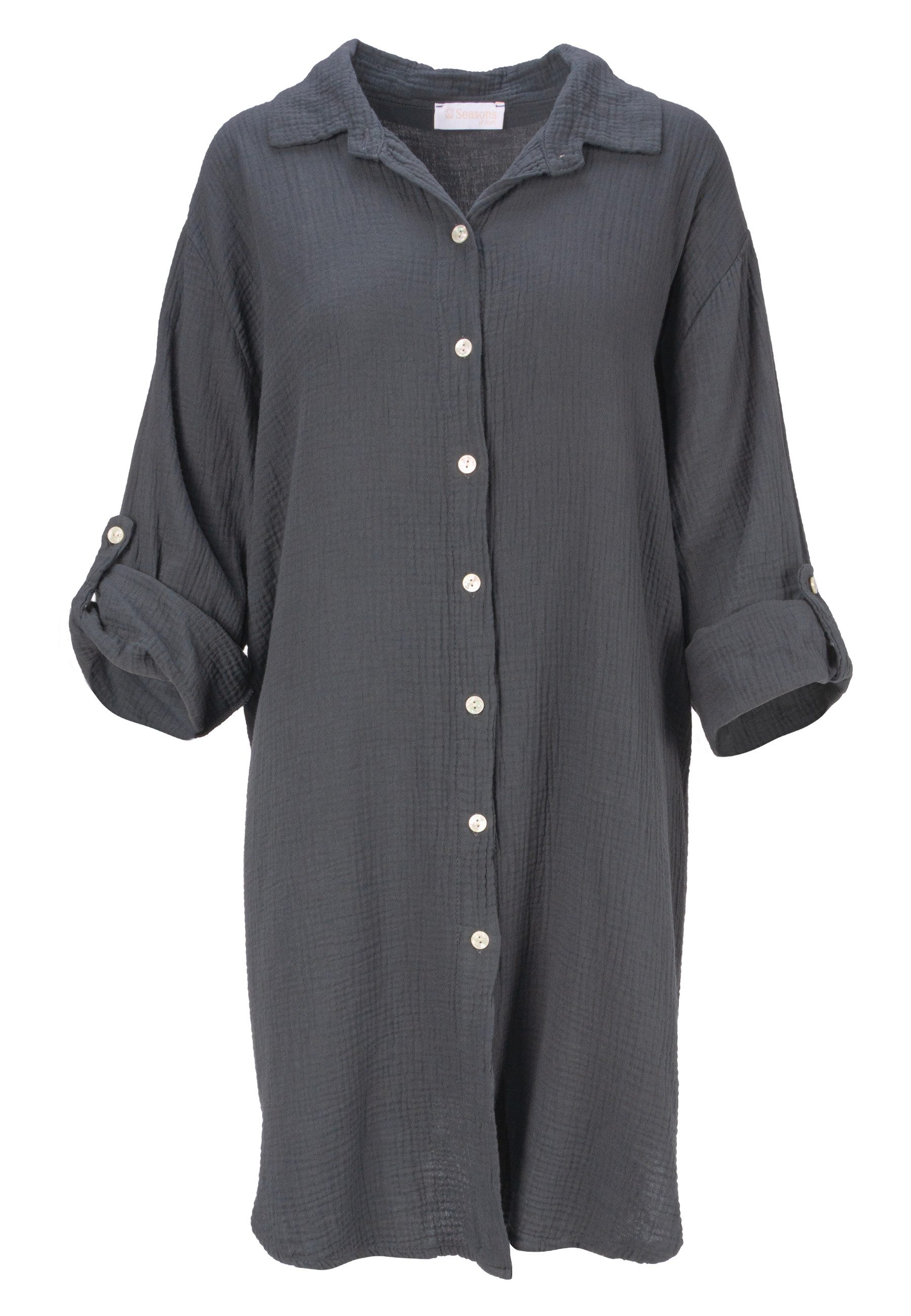 Seasons of April Hemdbluse Oversized Musselinbluse Jessy (1-tlg) Musselin H günstig online kaufen