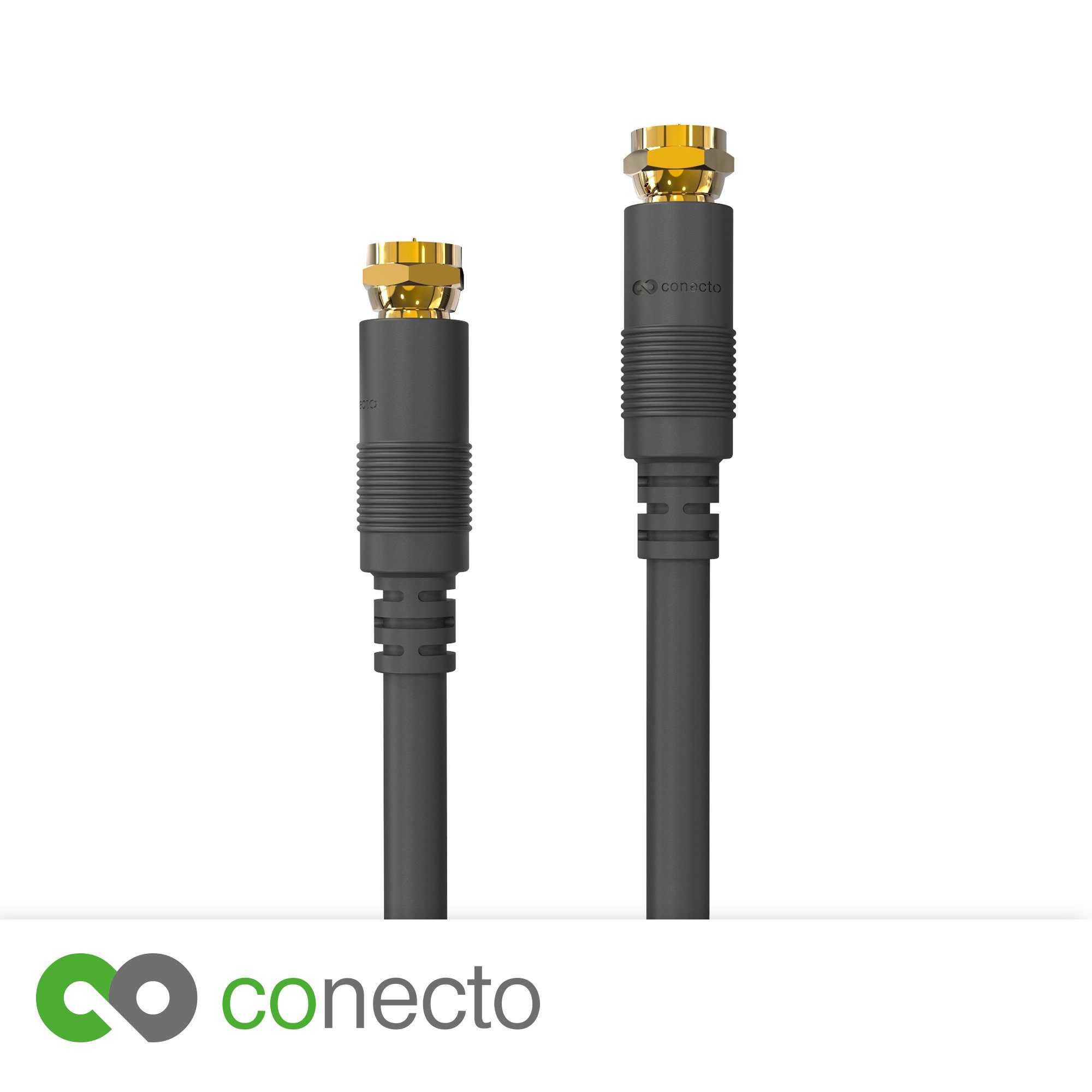 (50 - conecto cm) (F-Steck HD SAT-Kabel, SAT 1080p conecto FULL 3D 4K UHD HDTV Antennenkabel schwarz - HQ