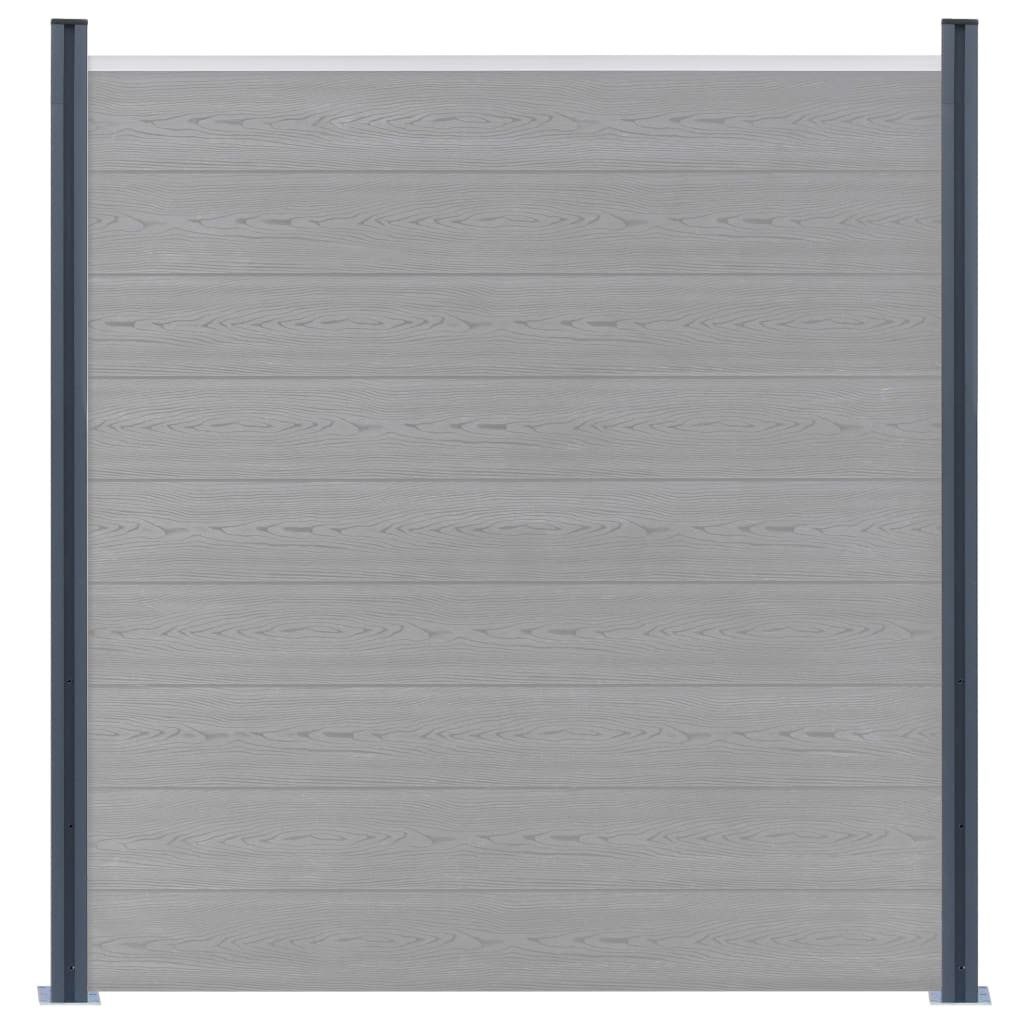 Thumbnail - vidaXL Gartentor Zaunpfosten 2 Stk Dunkelgrau 185 cm Aluminium