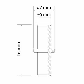 Prima-Online Regalelement 10x Bodenträger Regalbodenträger Regalstützen Regalstifte Verzinkt 5mm, 1-tlg.