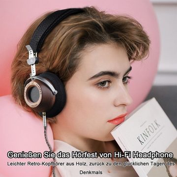 Welikera Kopfhörer, Retro HIFI Einstellbare Noise Cancelling Musik Kopfhörer Over-Ear-Kopfhörer