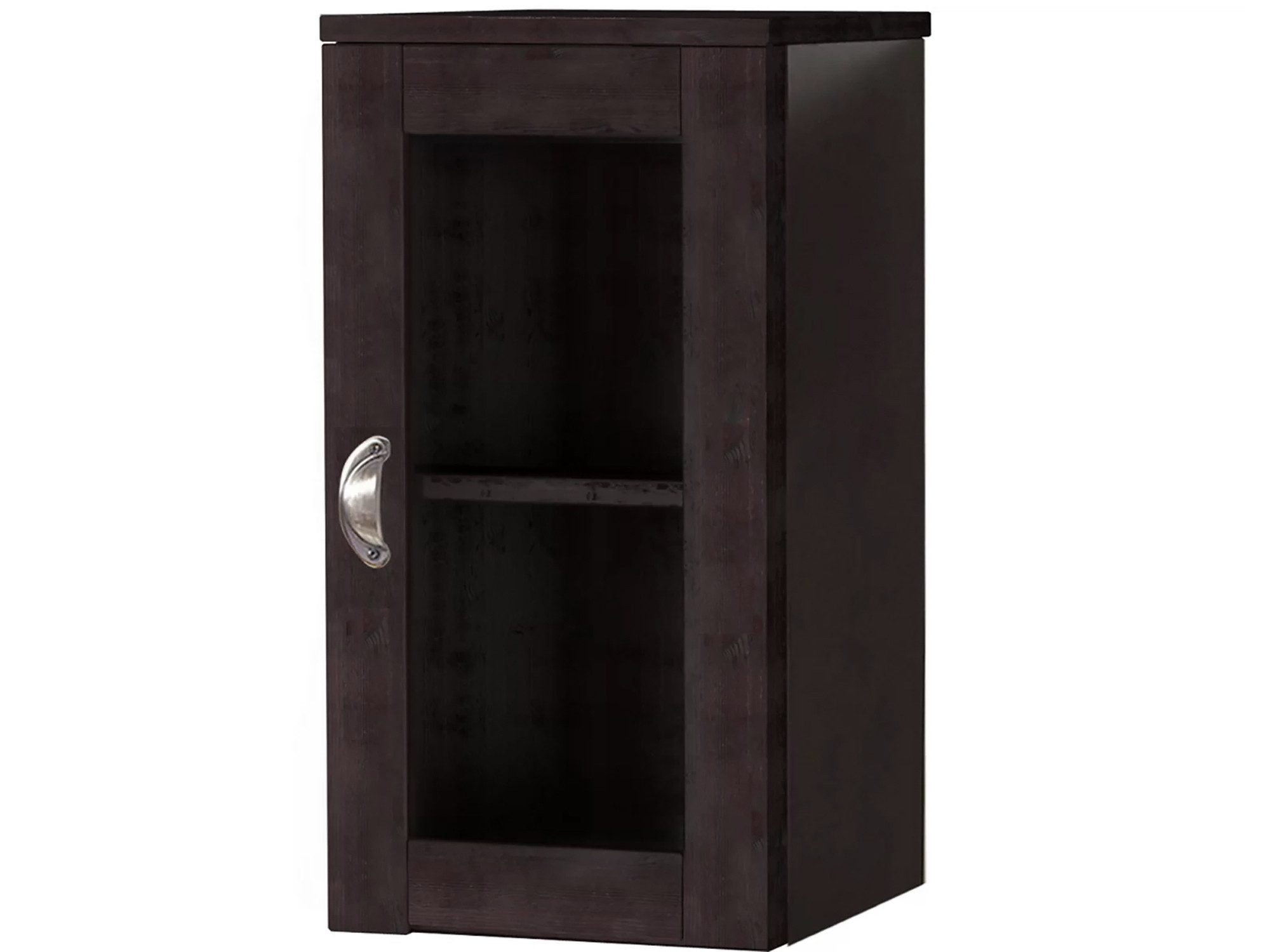 freiraum Hängeschrank Ylva 1 Tür, 1 Boden, in Braun, massive Kiefer - 30x58x30cm (BxHxT)