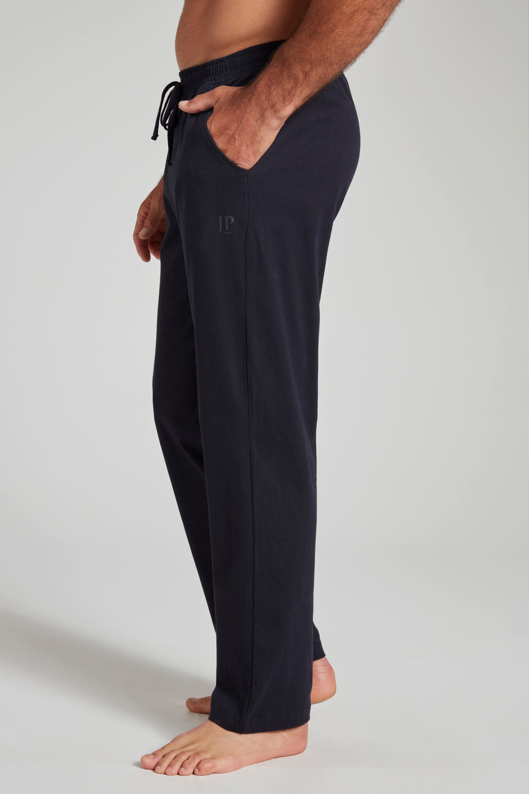 marine Schlafanzug dunkel Schlafanzug-Hose JP1880 Elastikbund Homewear Form lange