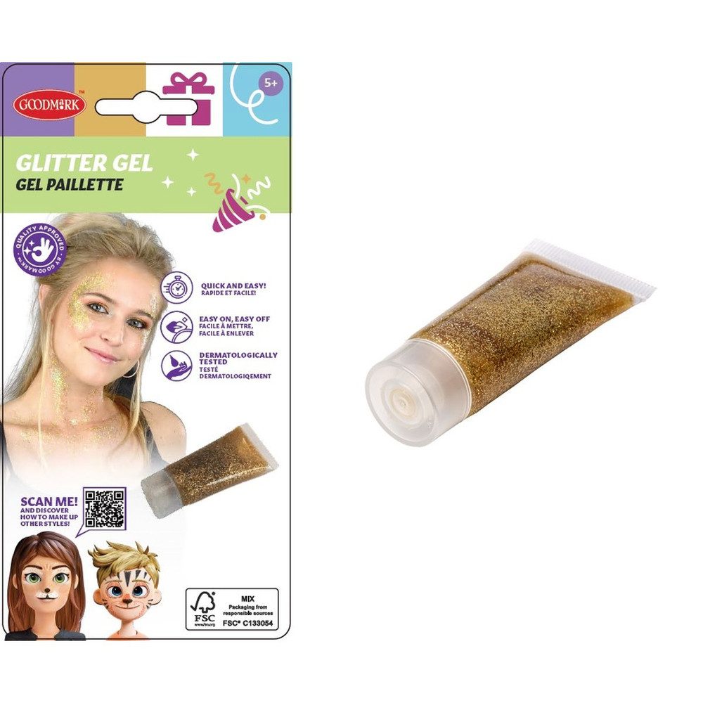 Goodmark Kostüm Make-up - Glitter Gel - gold - 14 ml