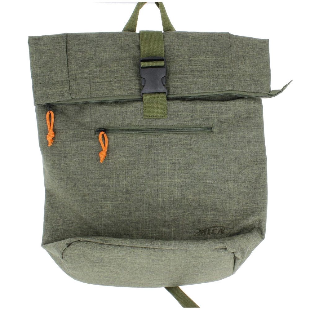 MICA Schulrucksack Rollrucksack oliv - aus Textil - ca. 28 x 43 x 13 cm