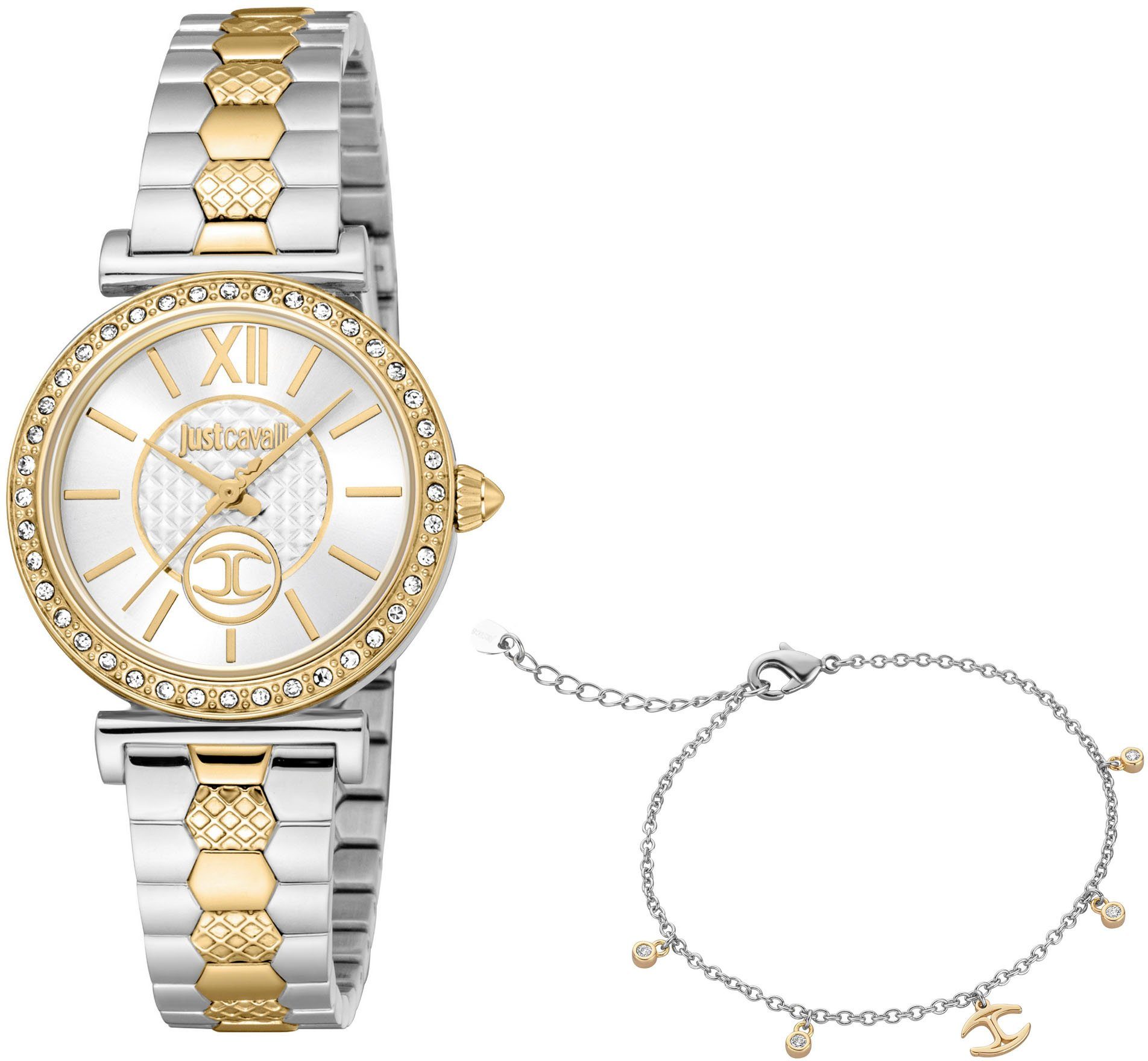 Just Cavalli mit (Set, Armband) 2-tlg., JC1L273M0085, Time Varenna, Quarzuhr