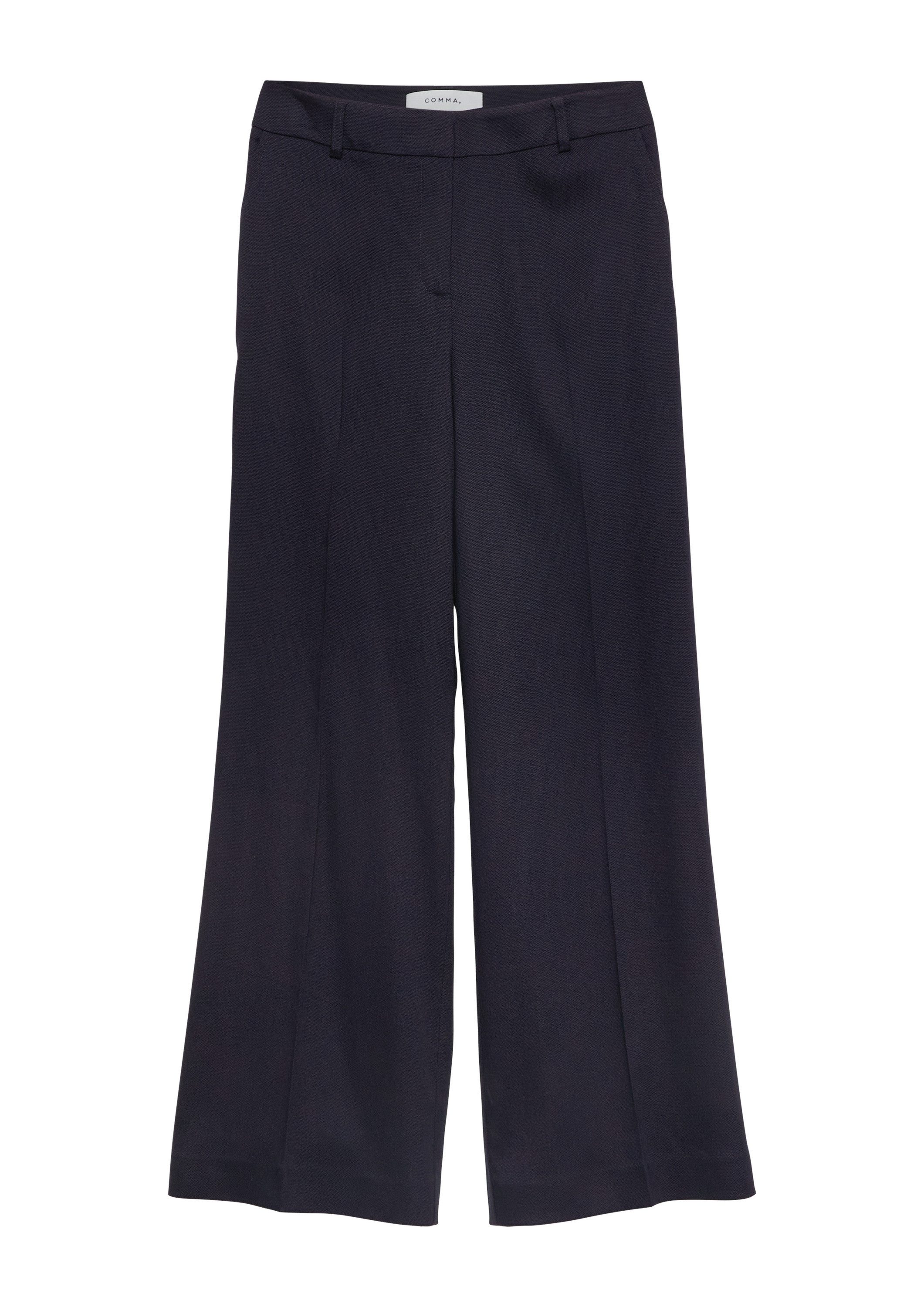 comma Chinos Hose Marlene-Hose aus Viskosemix mit Piqué-Struktur