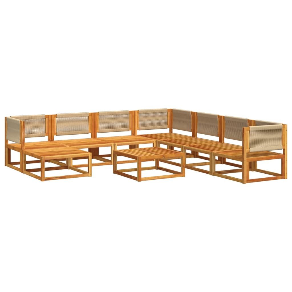vidaXL Loungesofa 9-tlg. Garten-Sofagarnitur mit Kissen günstig online kaufen