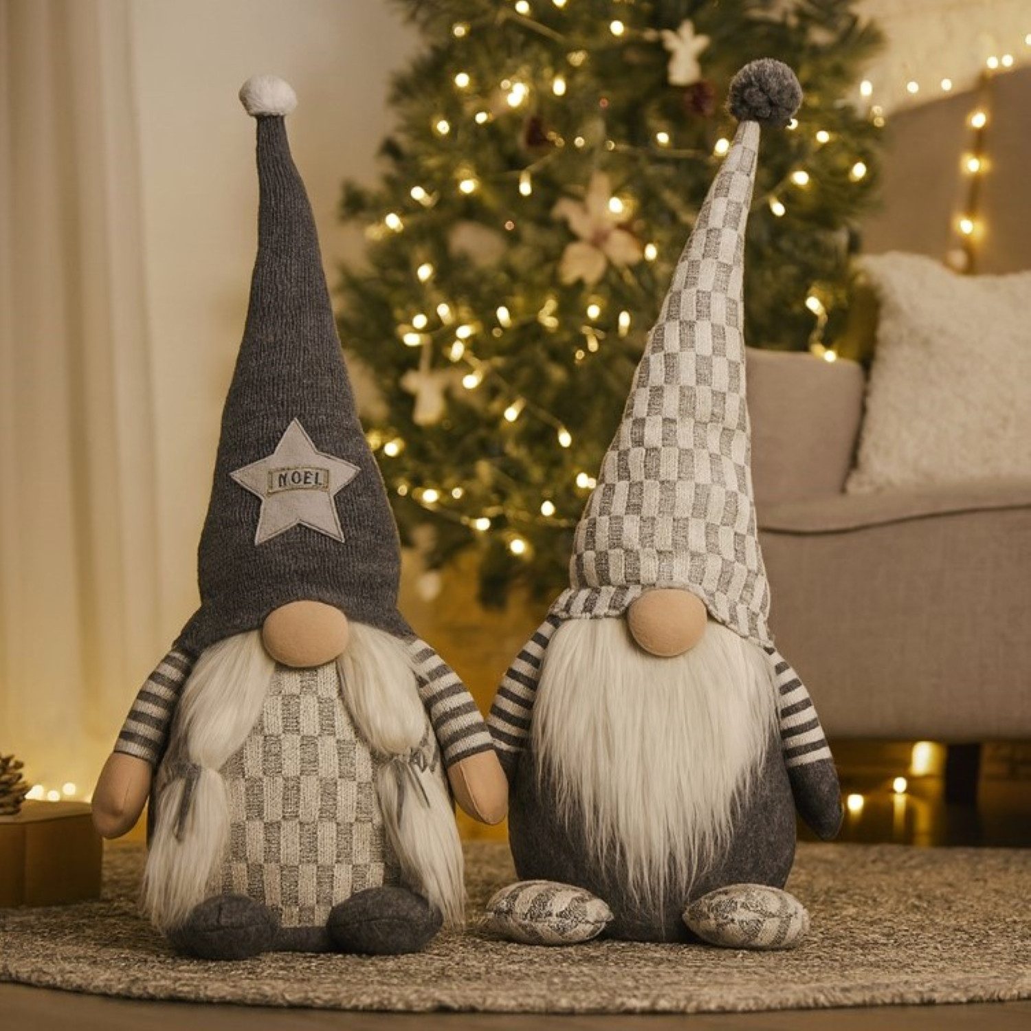 Online-Fuchs Dekofigur süßer Weihnachtswichtel mit XL Zipfelmütze & Knollna günstig online kaufen