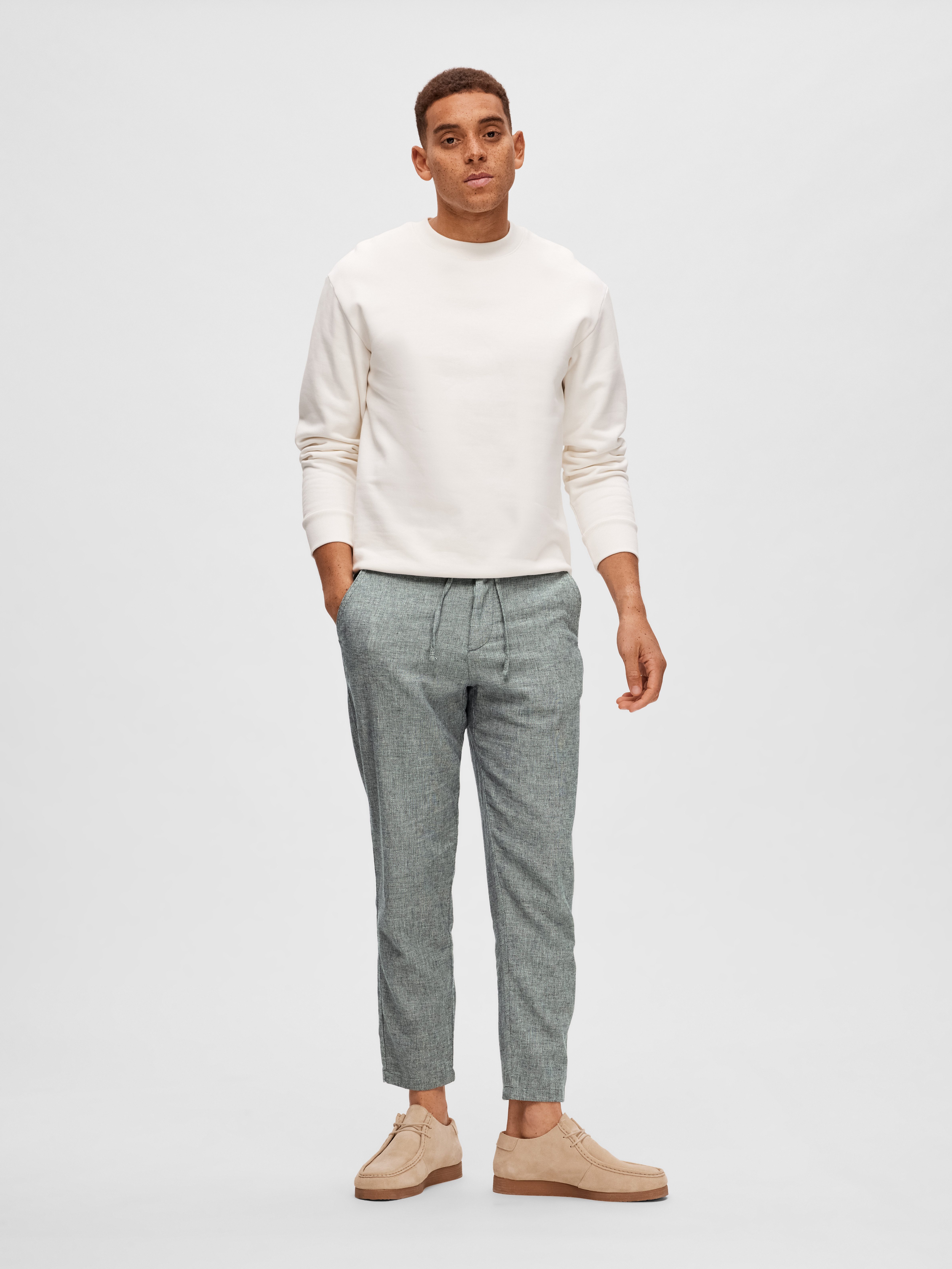 Selected Chinohose SLH172-SLIMTAPE BRODY LINEN PANT NOOS Baumwollmischung, slim fit