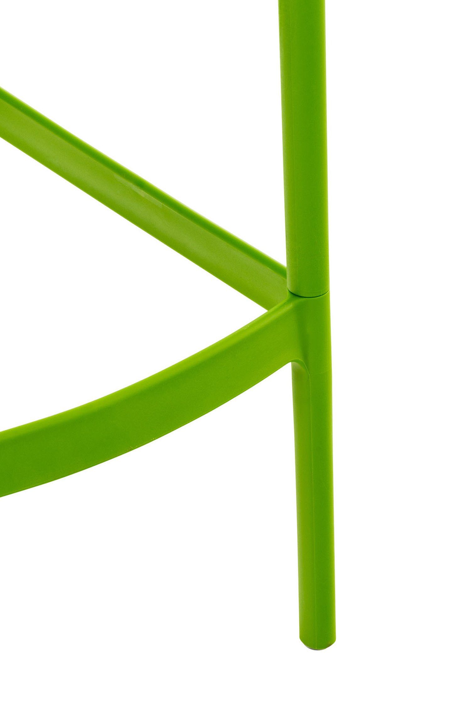 Sitzfläche: Barhocker für Fußstütze angenehmer Kunststoff Theke - Grün Kunststoff Gestell (mit TPFLiving & - Hocker Küche), Air