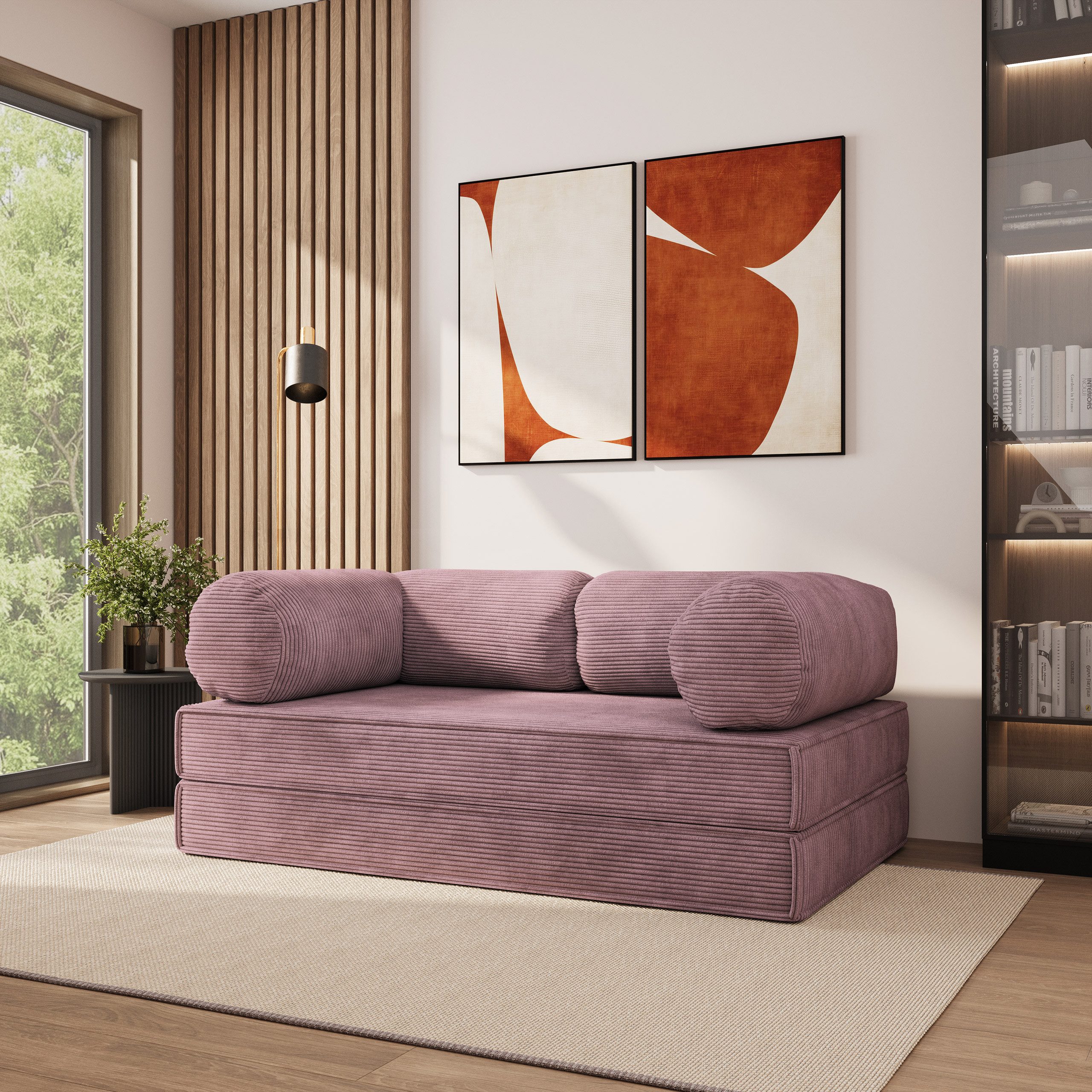 Masseno Sofa ALVIO mit Schlaffunktion, Schlafsofa, Schaumstoffsofa