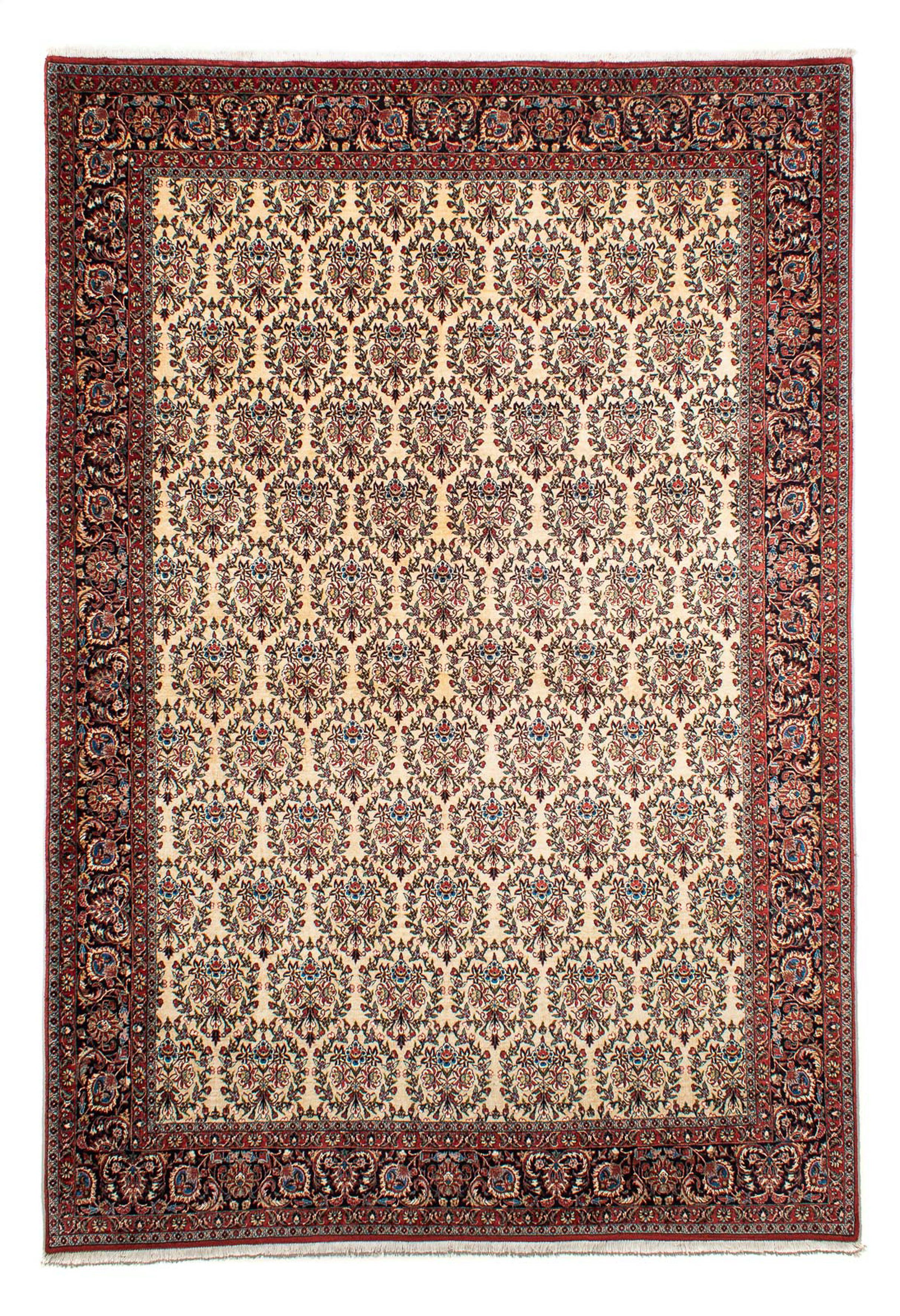 Orientteppich Perser - Bidjar Handgeknüpft, Höhe: mit x beige, 208 - mm, morgenland, 15 Wohnzimmer, Zertifikat 300 cm rechteckig, Einzelstück 